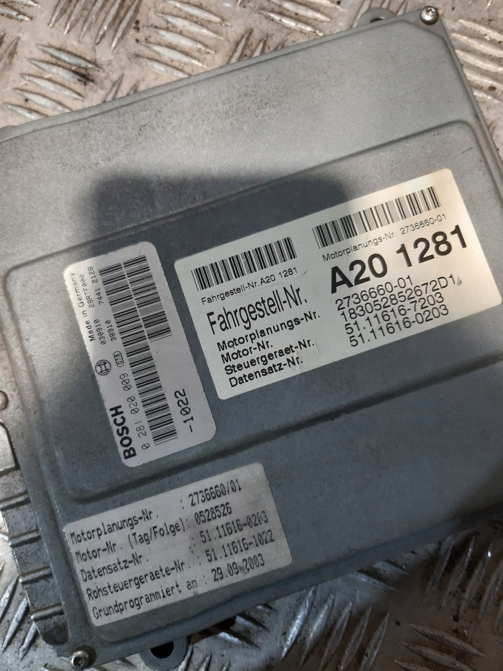 Computer Bedienteil MAN 0281020009 BOSCH 0 281 020 009