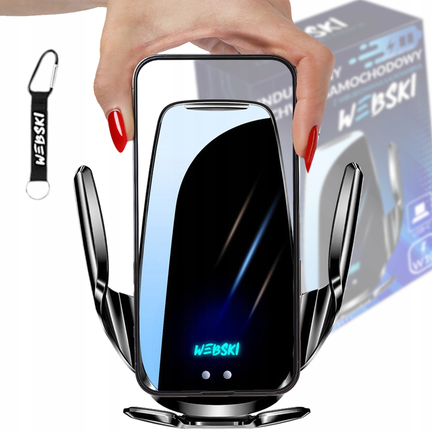 Bardzo Cichy Uchwyt Indukcyjny do Samochodu na Telefon Ładowarka Indukcja