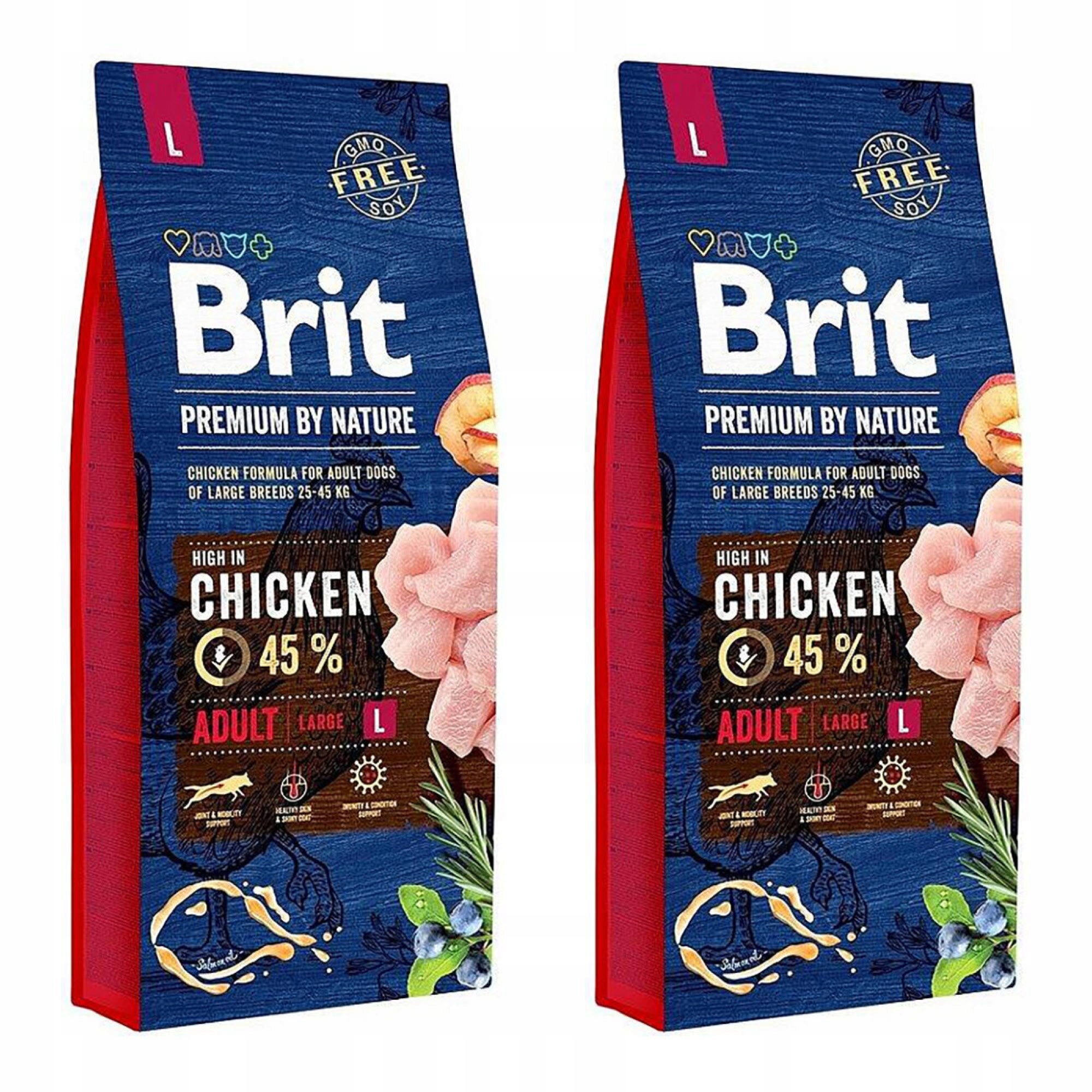 Brit Premium By Nature Adult Large L Chicken 2 x 15kg
