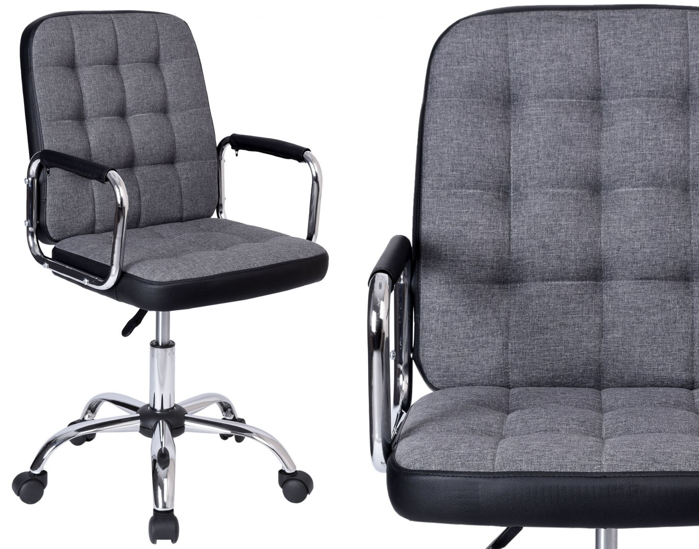 

Krzesło Biurowe Fotel Biurowy Szaro-czarny 360