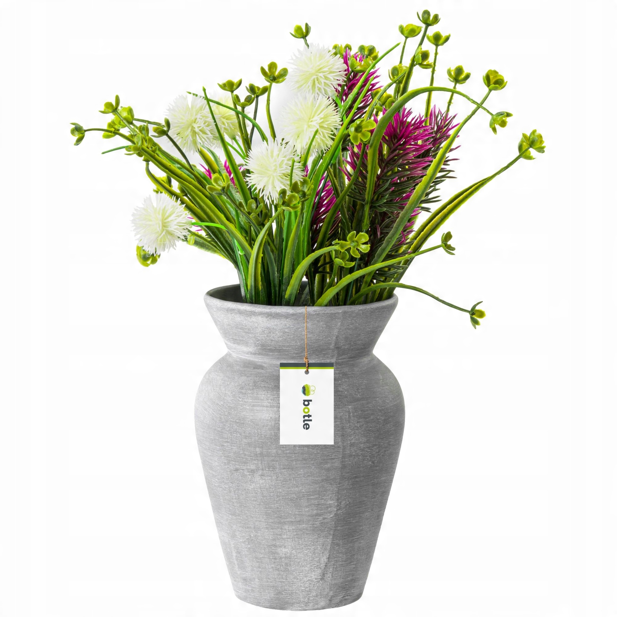 

Wazon Ceramiczny Baryłka Szary beton flakon 19,5cm