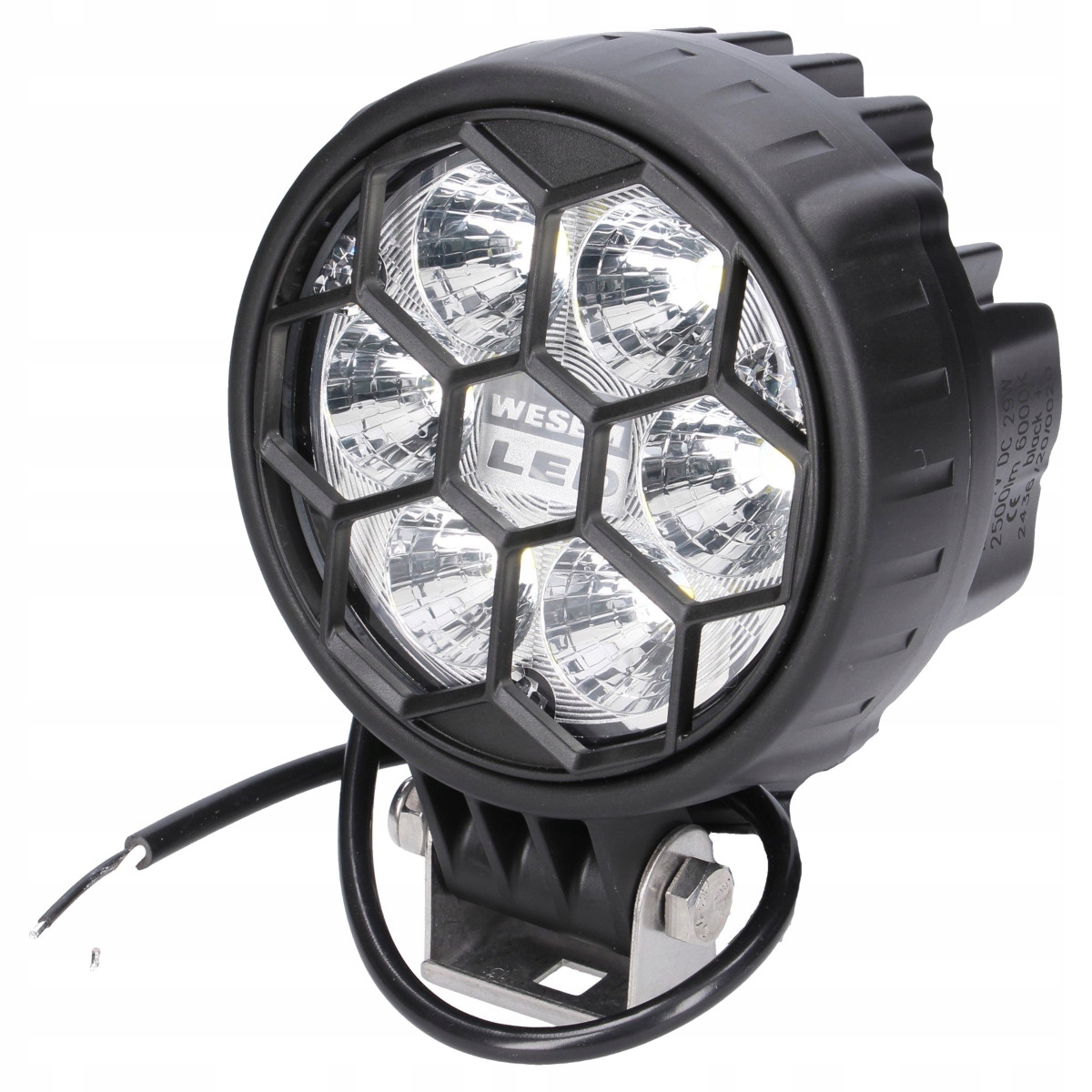 CRC3F.50400 - Робоча лампа 6 LED 12V 24V з гратами IP67 WESEM