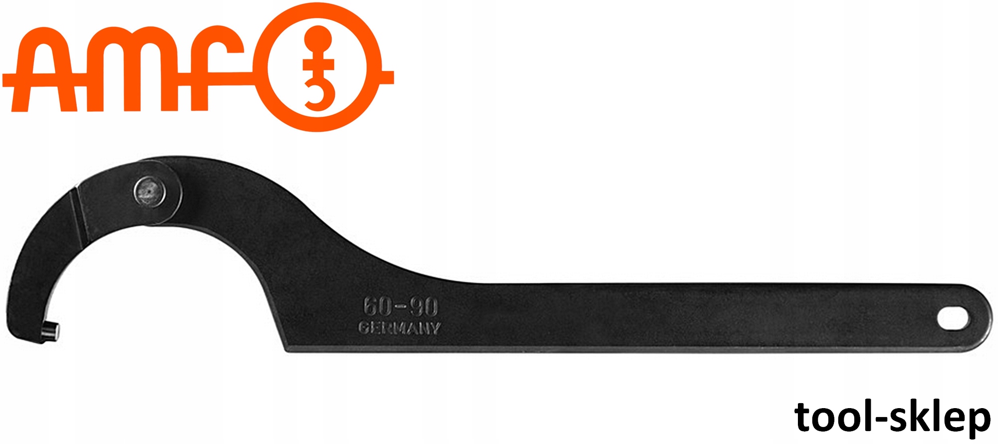 Шарнир крюк ключ. с патрубком 5 мм 60-90 мм AMF