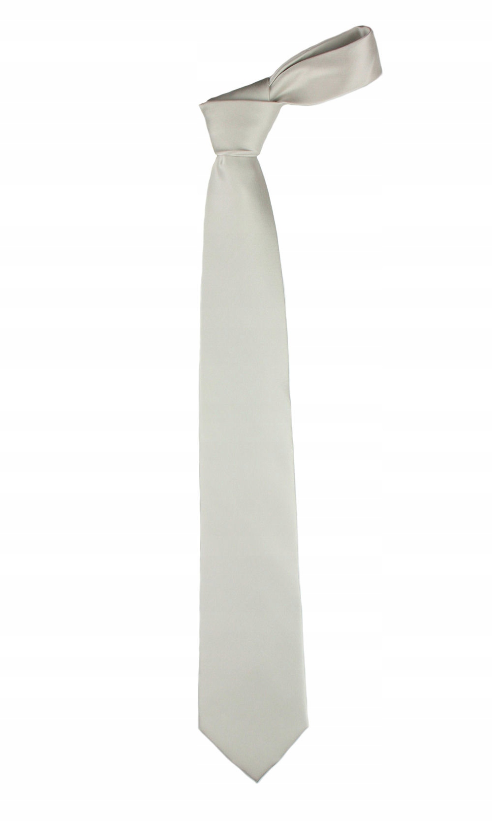 

Krawat Klasyczny Męski Szeroki 8 cm Srebrny