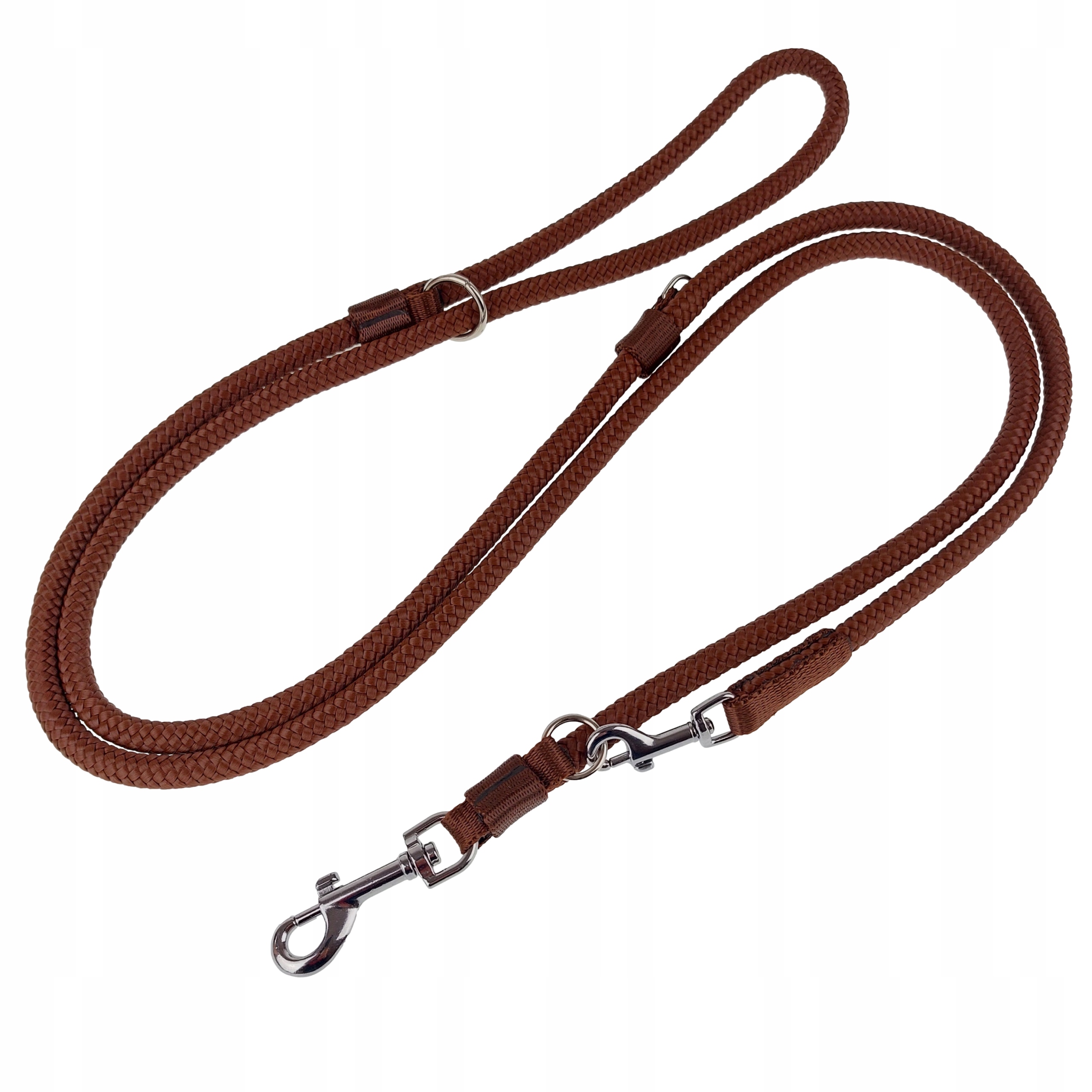 Levně Vodítko pro středního psa Nastavitelná šňůra 3 m/1,0 cm Champion Hnědá