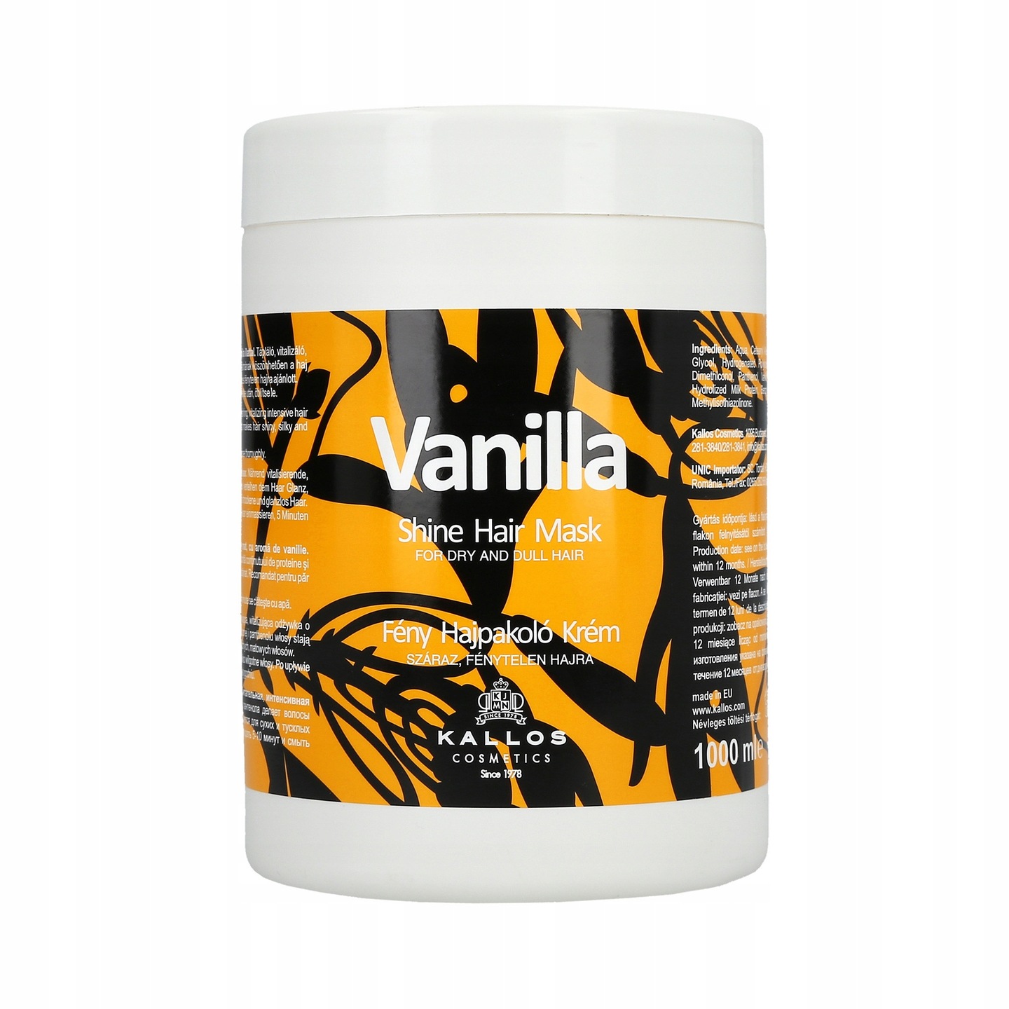 KALLOS MASKA DO WŁOSÓW VANILLA 1000ML