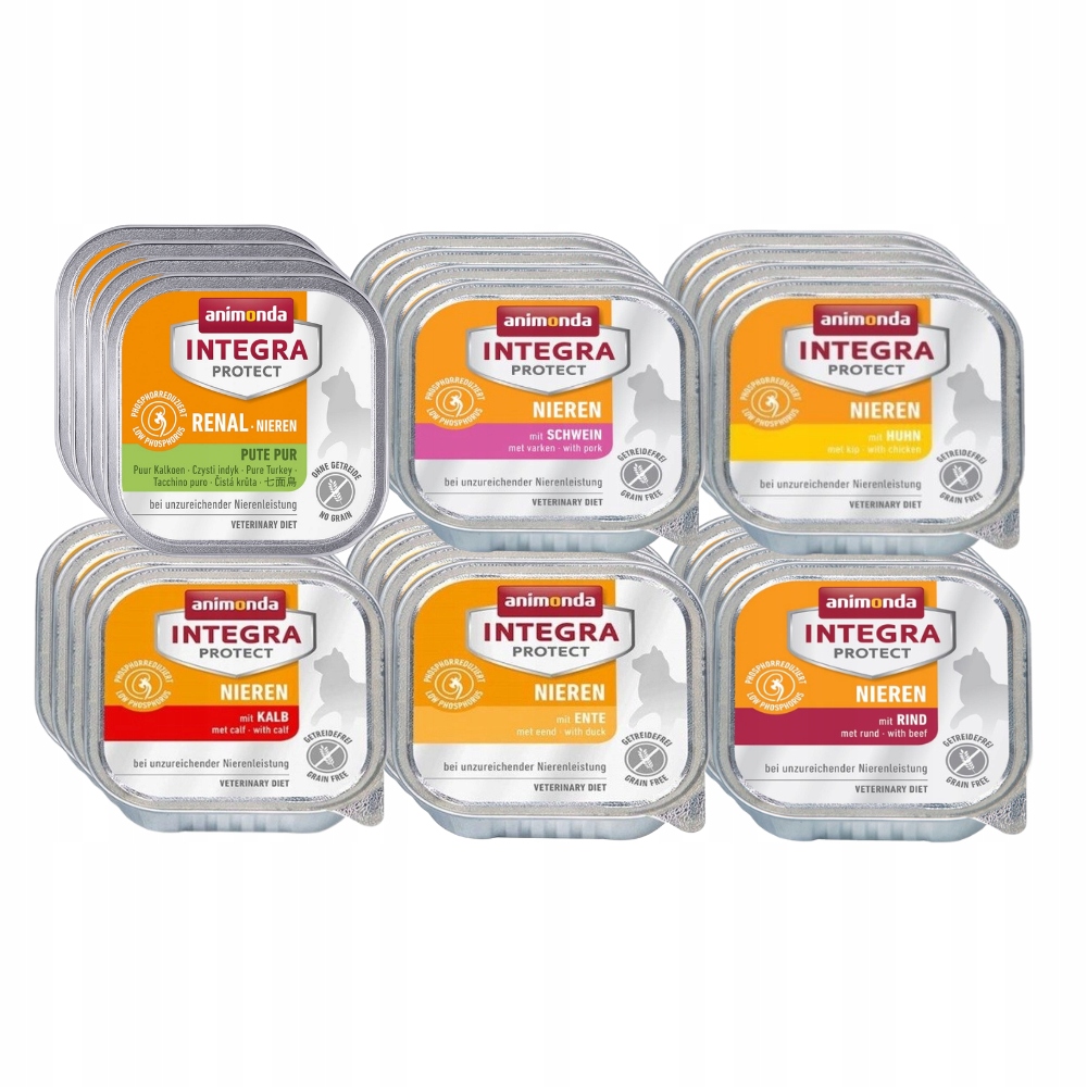 Mokra Karma dla kota Animonda Integra Protect Nieren mix smaków 24x100g
