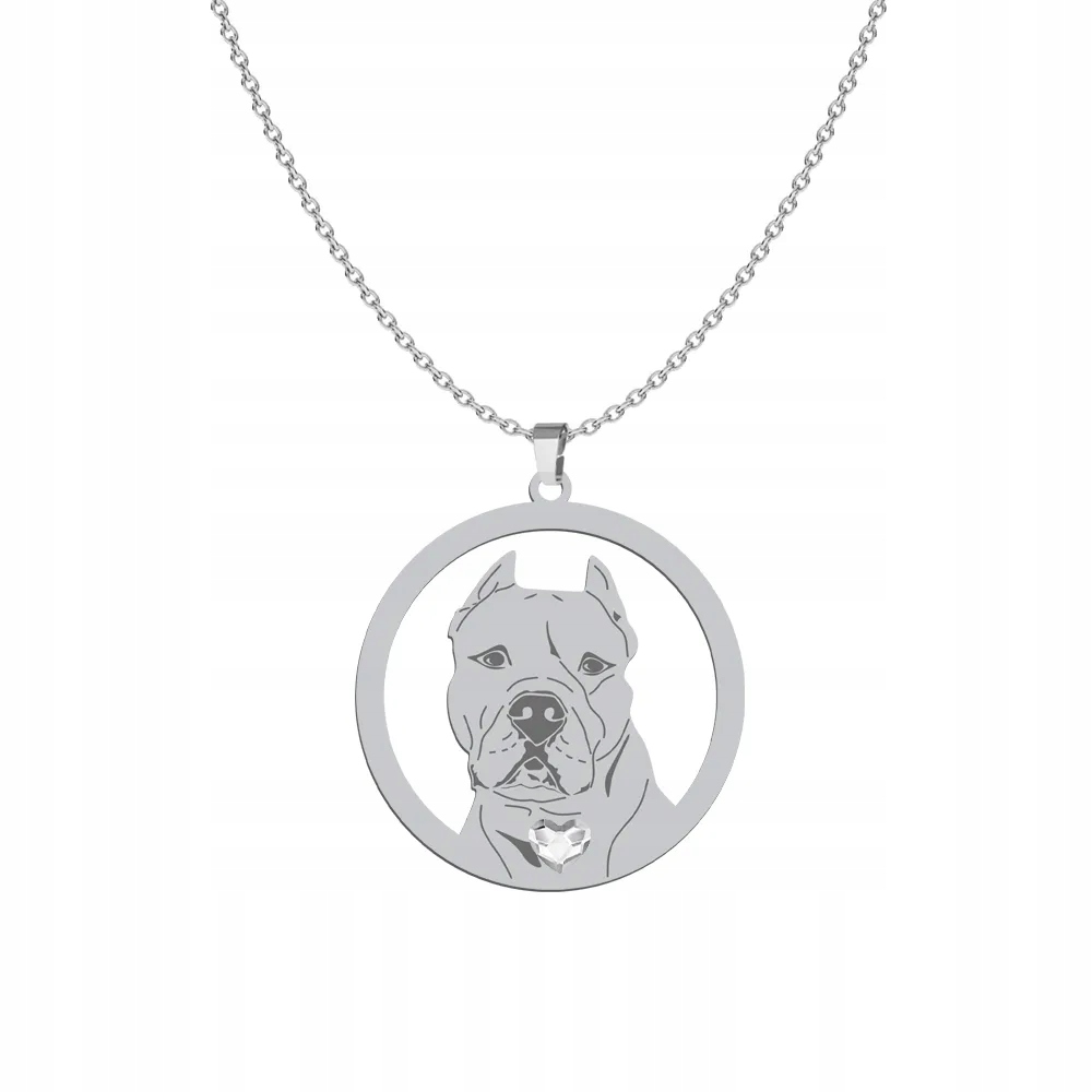 Stříbrný náhrdelník s psem Argentinský pes 925 Šperky Dárek Gravírování