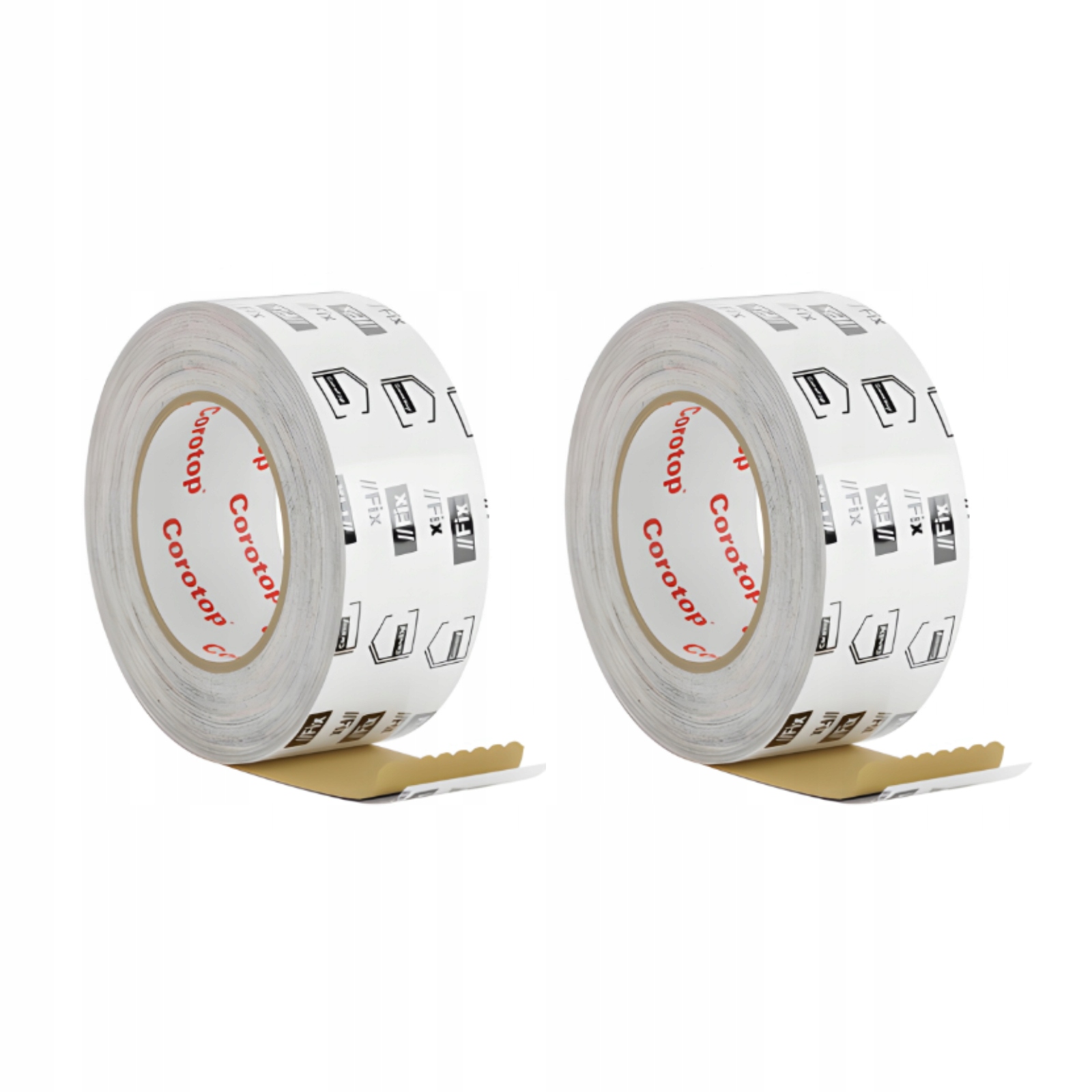 2 x Corotop Fix Páska Pro Spojování Oprav Membrán Fólie Vyztužená 50 mm x 25 mb