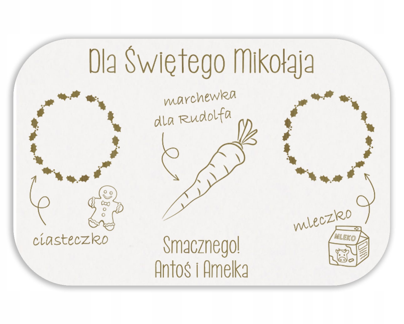 

Talerzyk Tacka Dla Świętego Mikołaja Z Grawerem