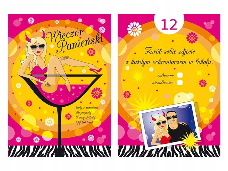 

Karty Na Wieczór Panieński Zadania Panna Młoda