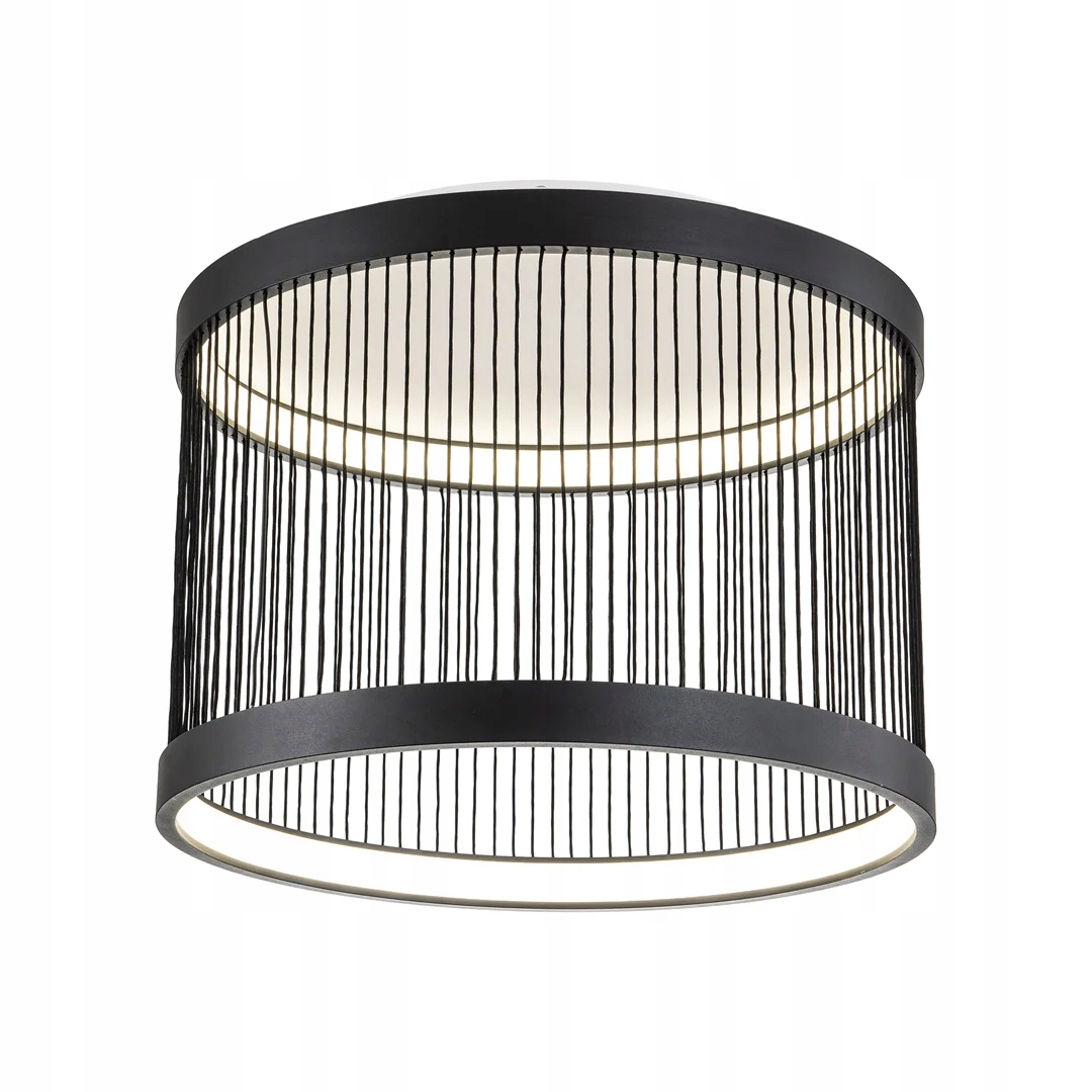 Led stropná lampa čierna okrúhla 50 cm do spálne a obývačky 4000K Milagro