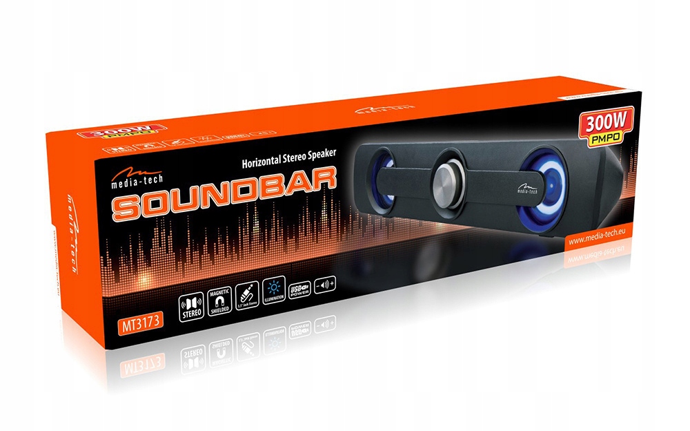 MT3173 SOUNDBAR Poziomy głośnik stereo Marka Media-tech