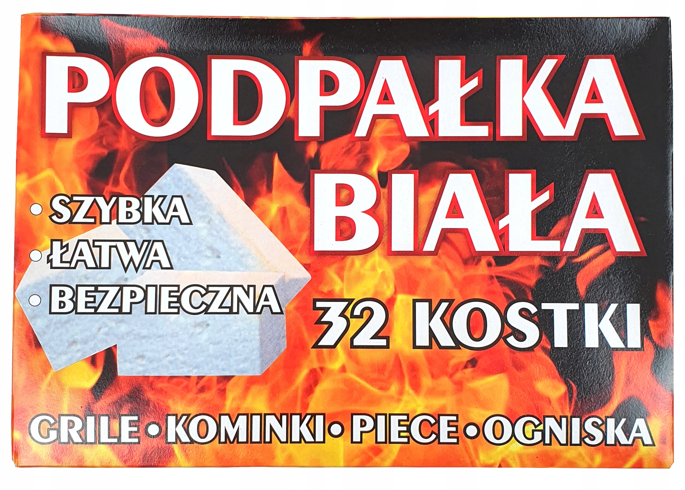 PODPAŁKA DO GRILA BIAŁA 1x32 KOSTKI