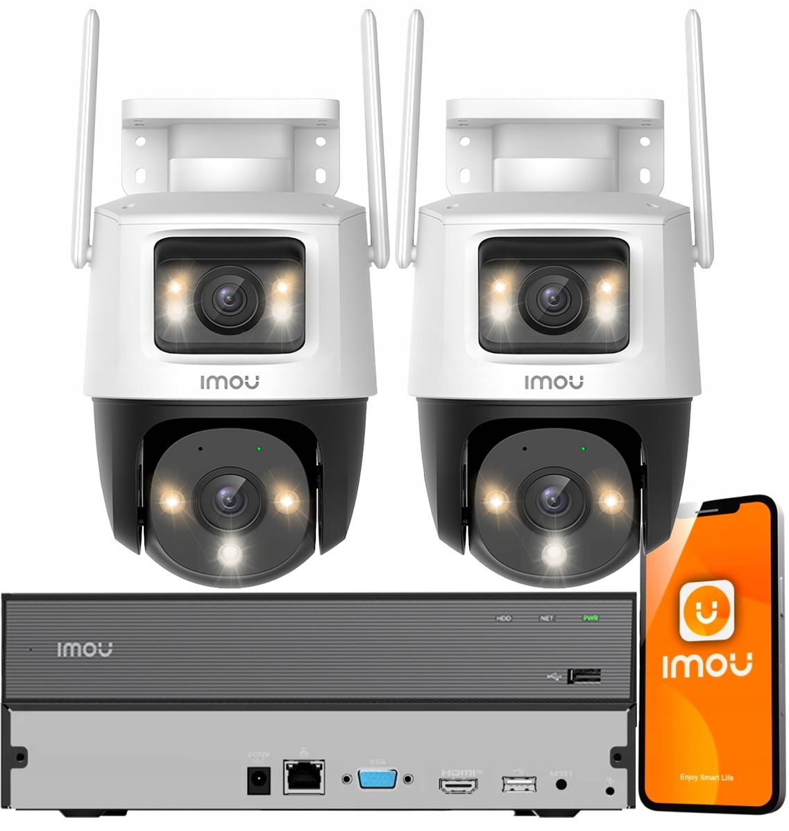 Sada kamier na monitorovanie 10 Mpx (5Mpx 5Mpx) IPC-S7XP-10M0WED Imou Led