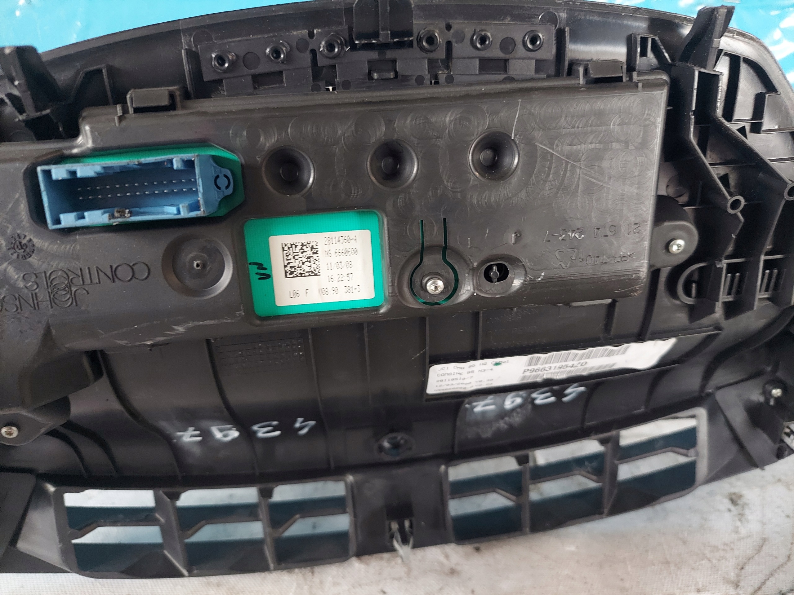 dials clock CITROEN C4 2.0 HDI P96631954ZD