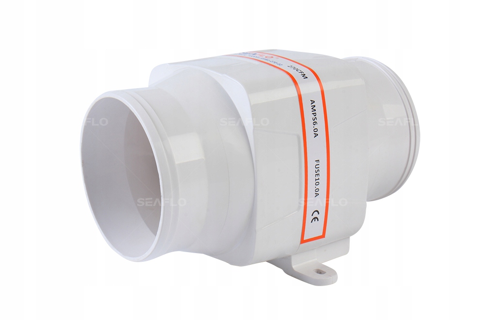 Wentylator Liniowy 105mm Komory Silnika 12V 7660L min Seaflo SFIB1-270-02