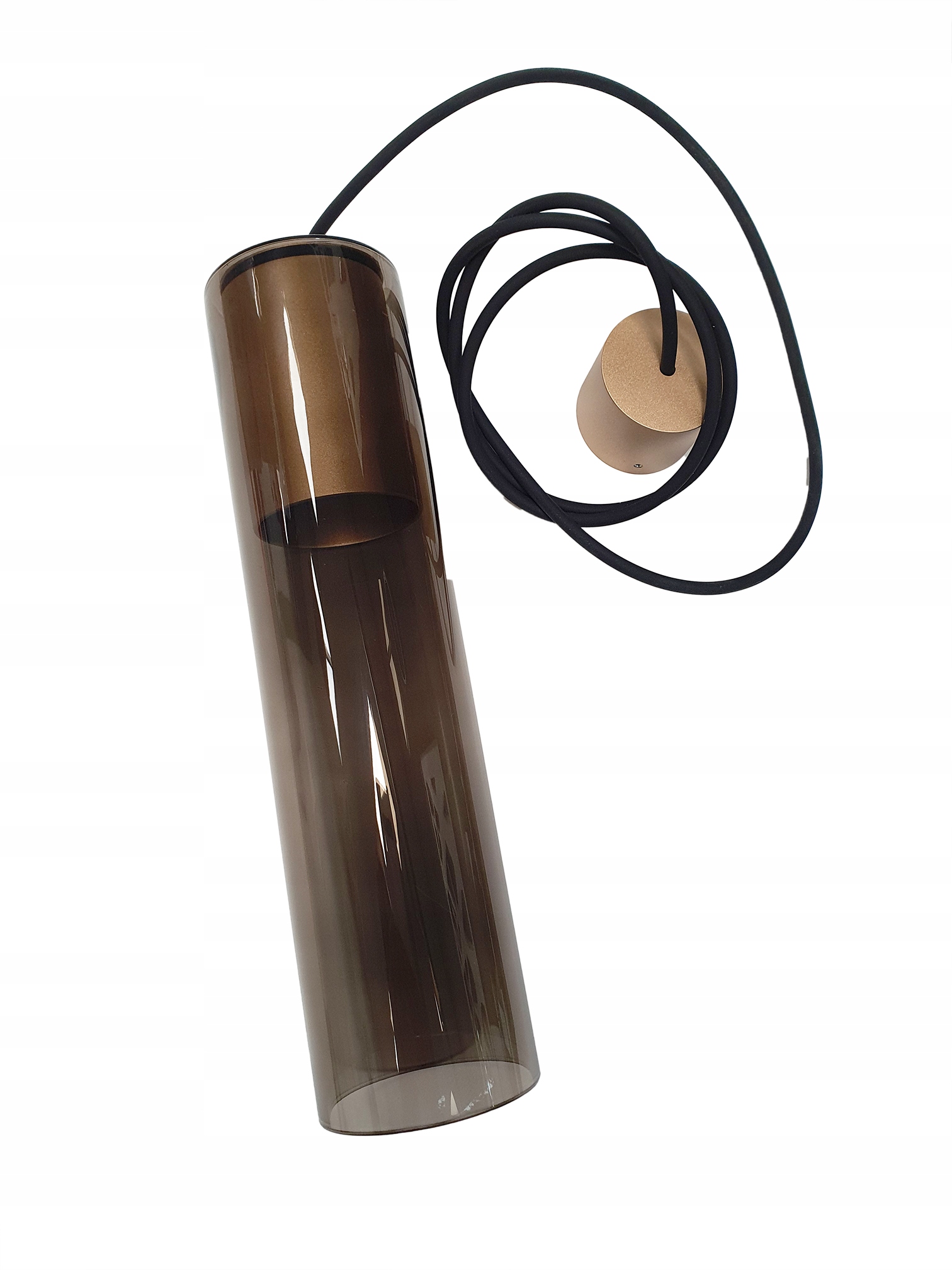 Aqform závesná lampa Modern Glass Tube Led GU10 zlatá/dymové sklo