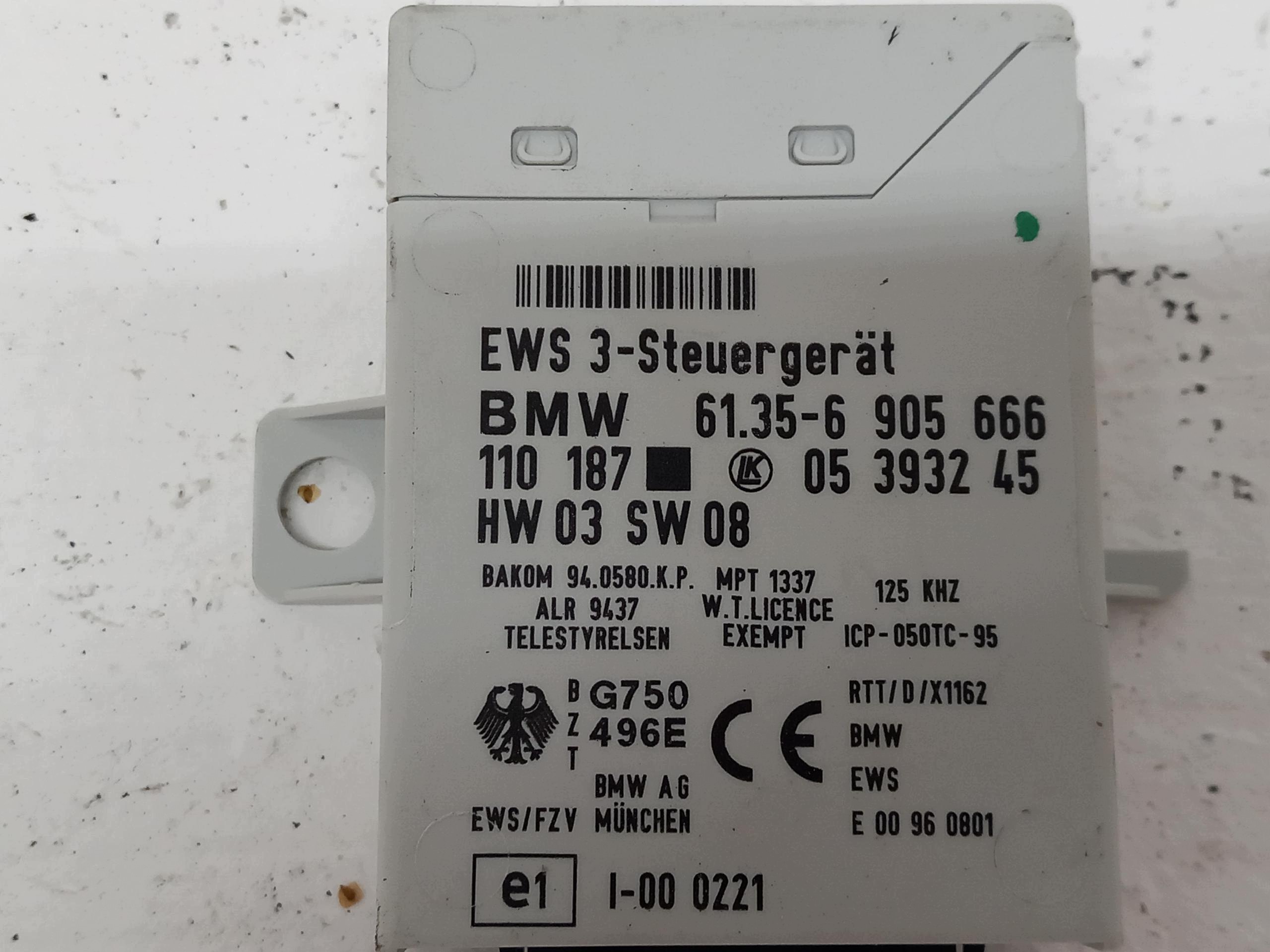 module control unit IMMOBILISERA EWS 3 BMW 3 E46 5 E39 X5 E53 OE 6905666