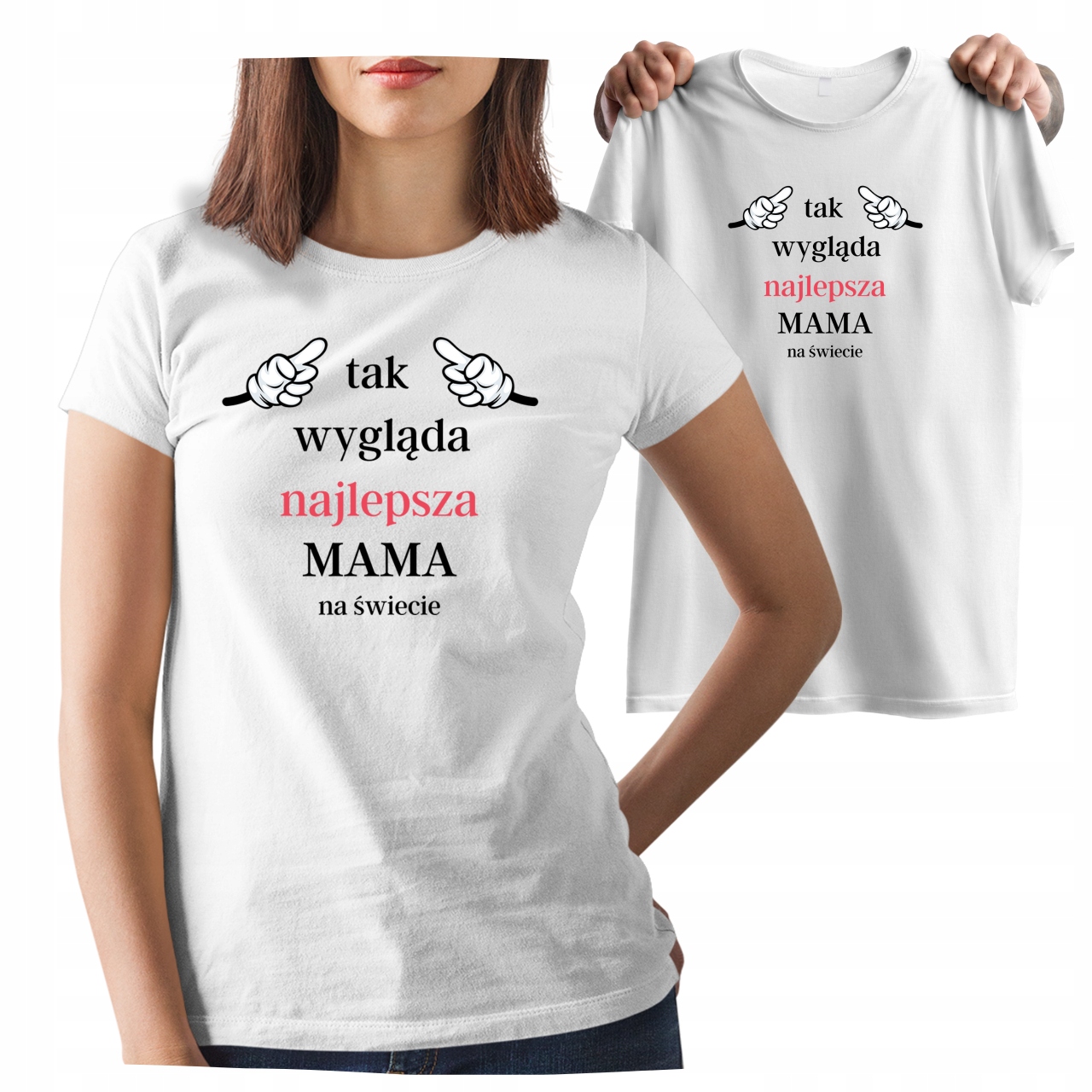 

Dla Mamy Koszulka najlepsza Mama Biała 3 M