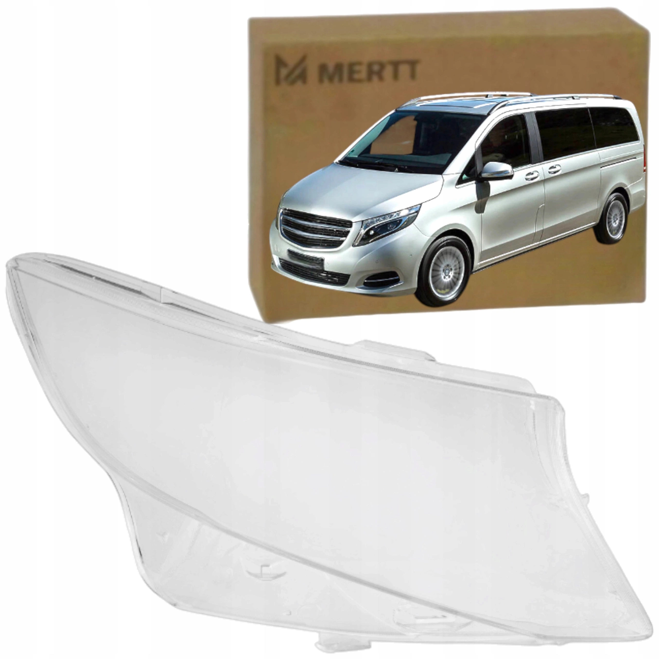 Mercedes W447 2014-2019 Klosz Pravé sklo světlometu předního světla Nové