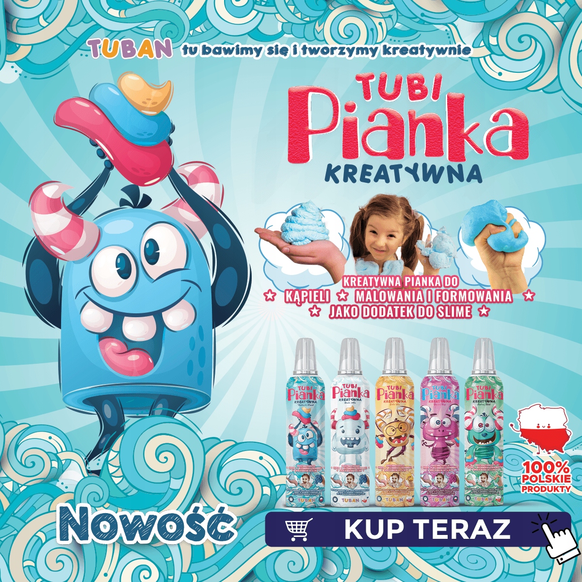 Tubi Pianka - Niebieski Zenek 200 ml (3410) Kod producenta TU3410