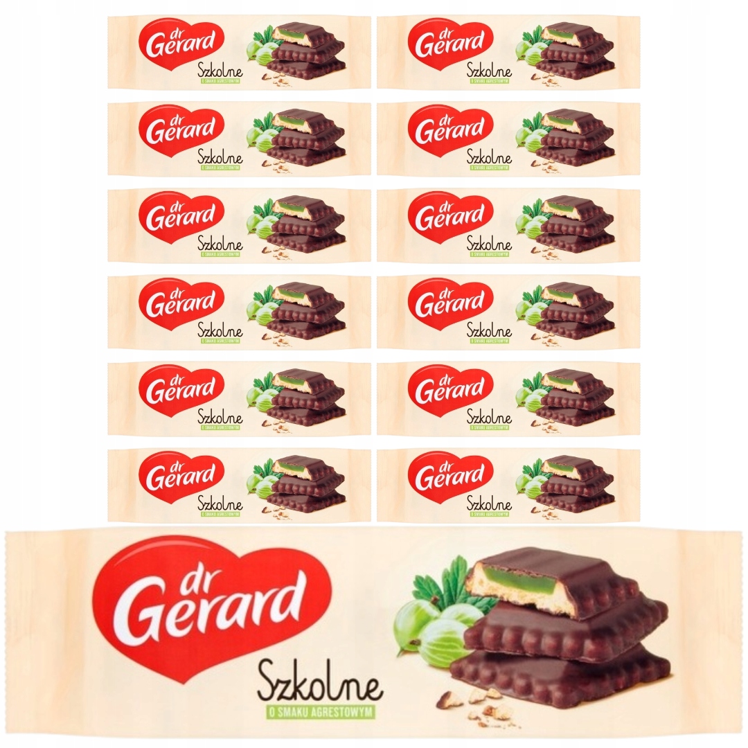 Levně dr Gerard Školní Sušenky s angreštovým želé v polevě 208 g x 14 ks