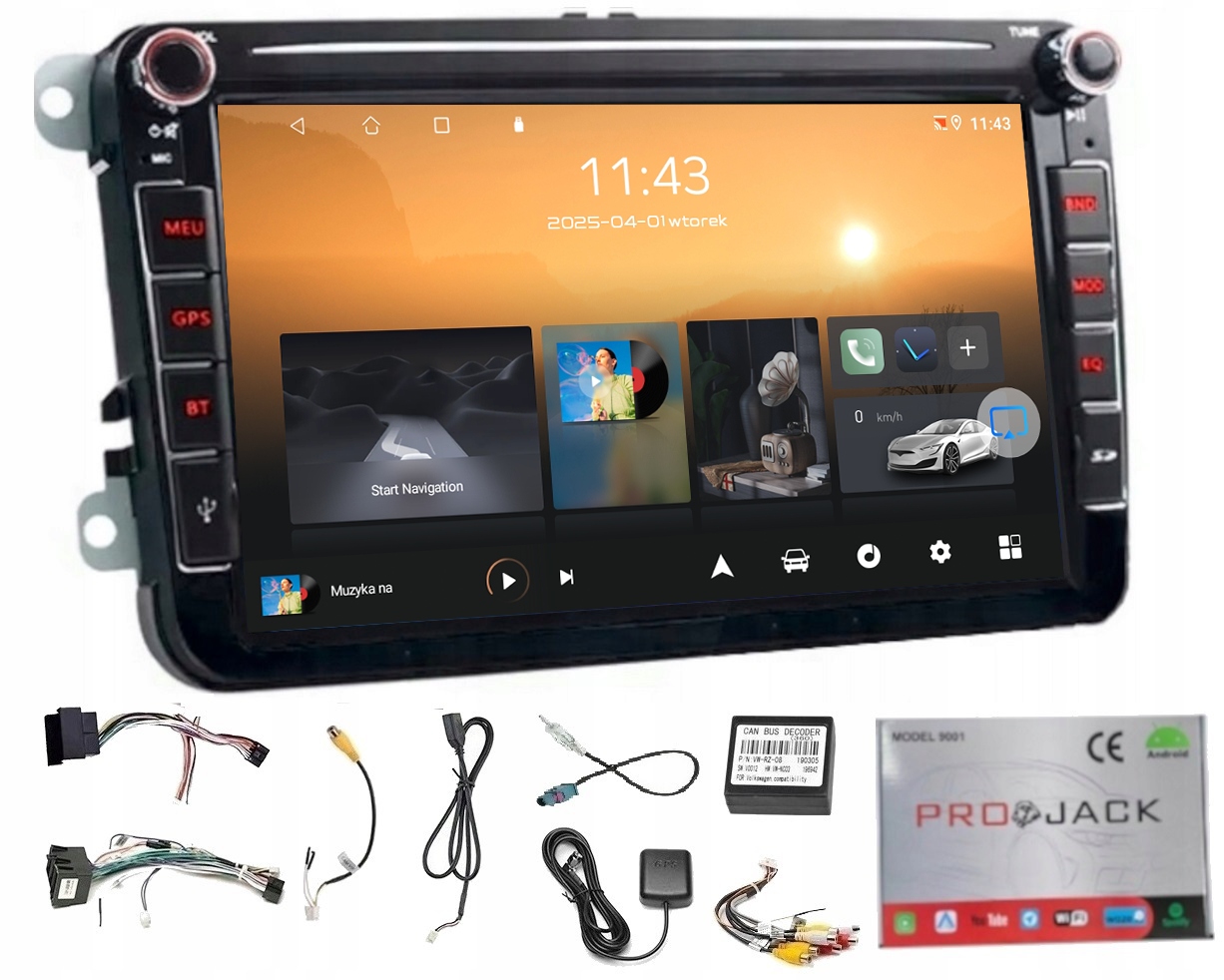 Autorádio Gps Android Škoda Rapid 2012-2019 Bt Carplay Wifi 4/64GB