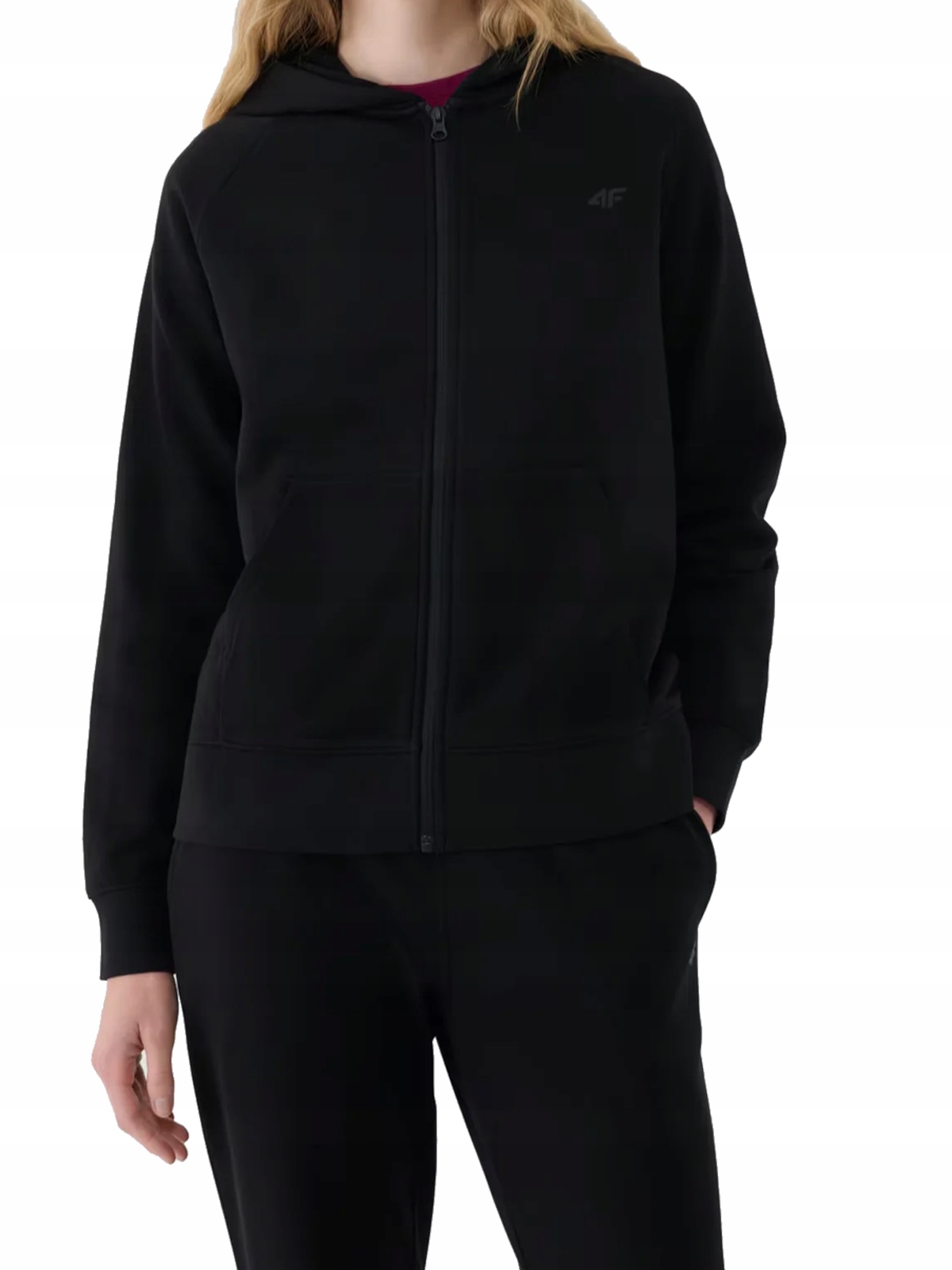 Mikina dámská 4FWMM00TSWSF1763-20S sportovní bavlněná na zip černá M