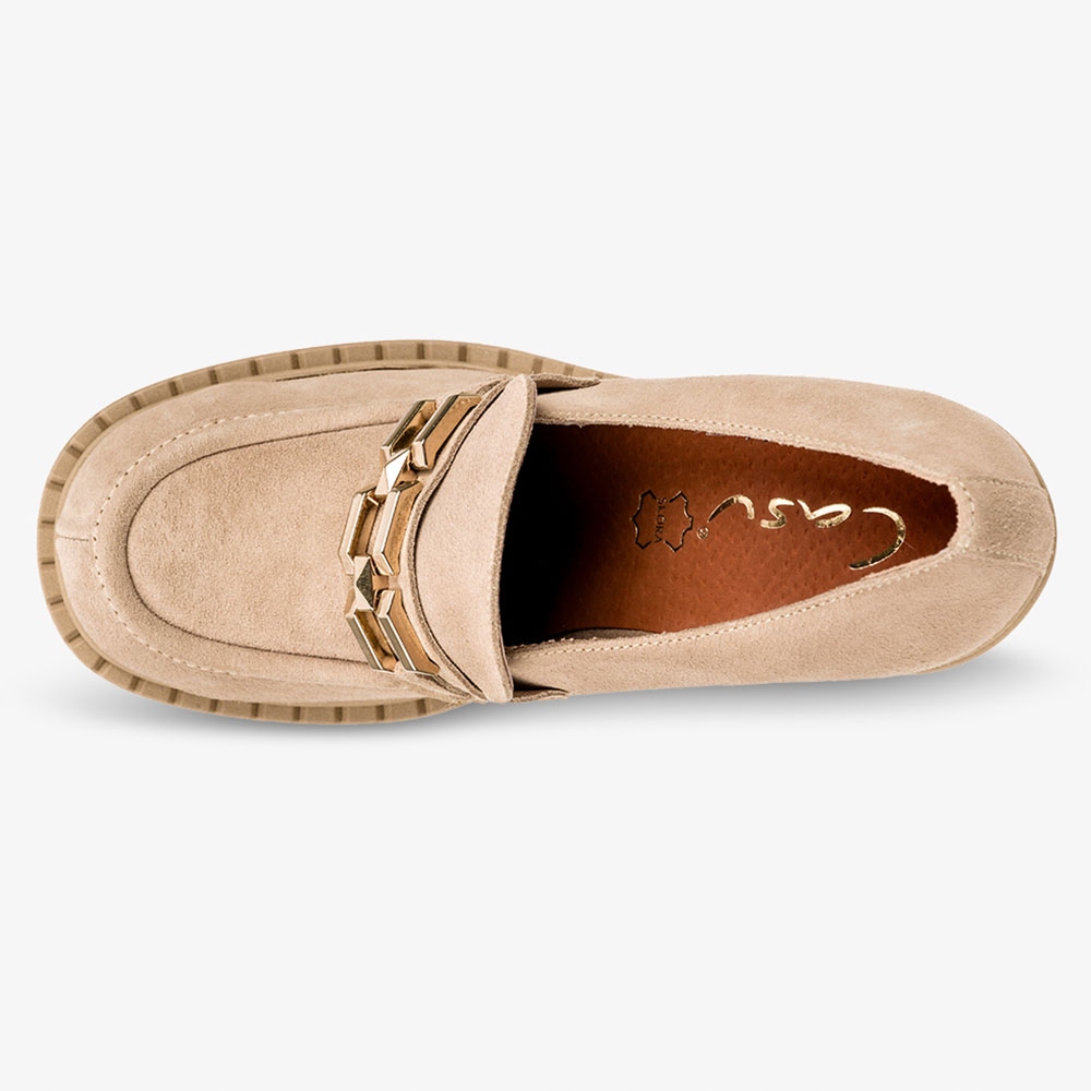 MOKASYNY PÓŁBUTY NA SŁUPKU Z OZDOBĄ SKÓRA PL r 39 Rozmiar 39