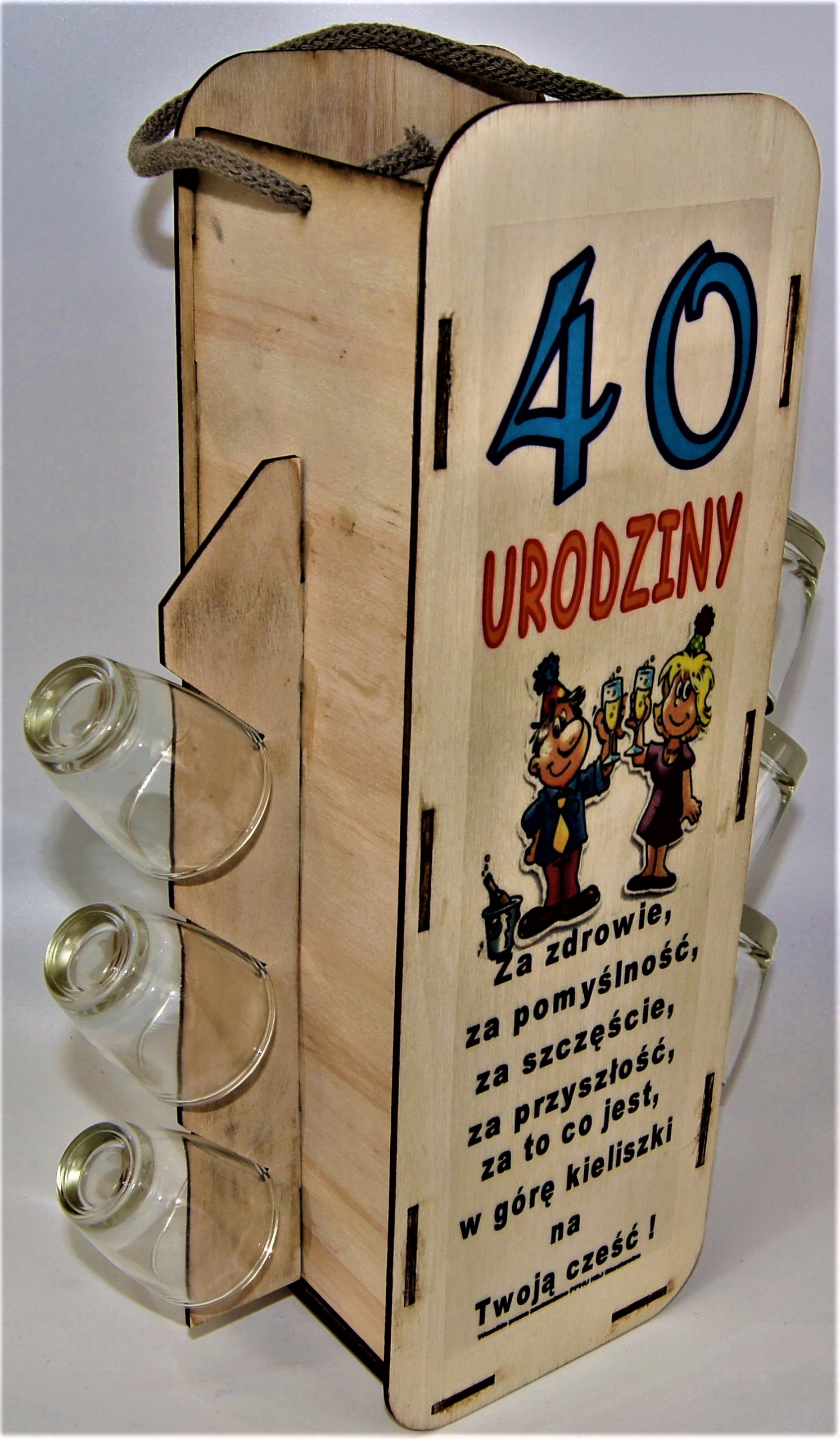 

Prezent Skrzynka na Alkohol na 40 Urodziny Nowość