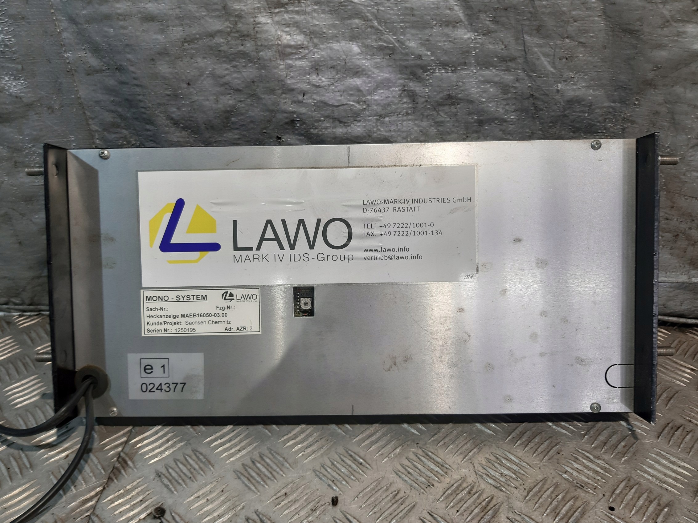 Schermo LAWO MAEB16050-03.00 MONO SYSTEM
