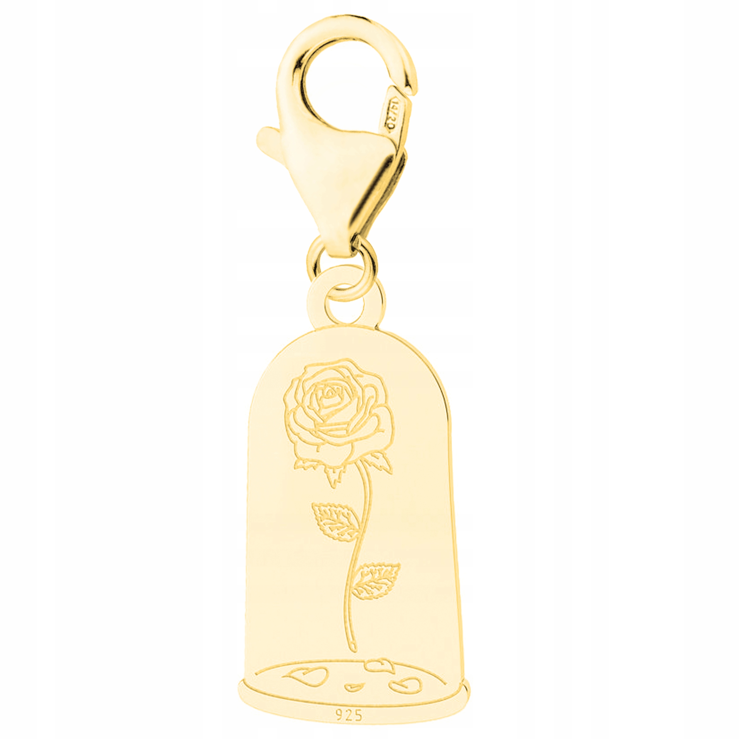 Zlatý přívěsek Růže Květina stříbro 925