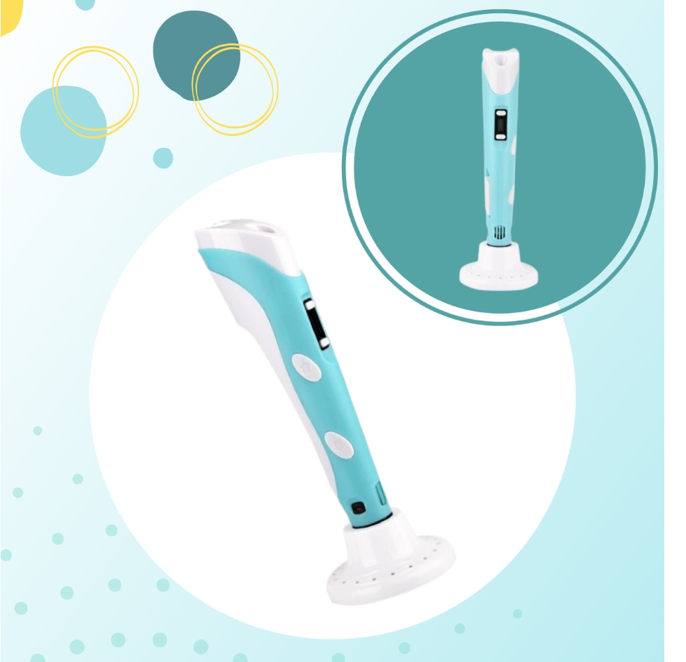 DŁUGOPIS 3D NIEBIESKI DRUKARKA 3D PEN DZIECI +WKŁAD 310m + SZABLONY + MATA EAN (GTIN) 6910424543639