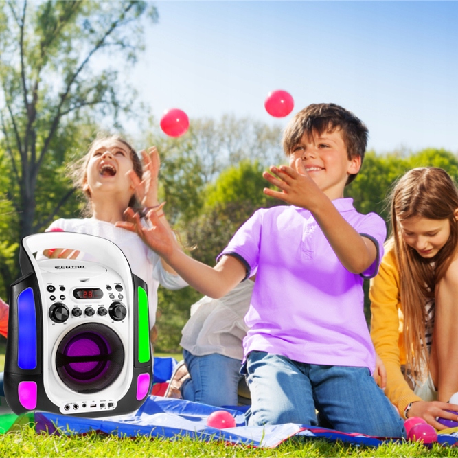 Głośnik KARAOKE bluetooth LED RCA AUX CD+G/2 MIC Komunikacja Bluetooth