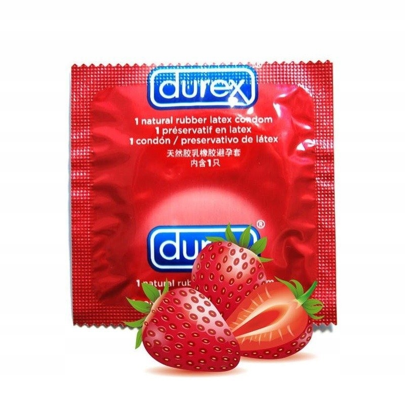 

Smakowe Prezerwatywa Durex Strawberry 25 Szt 52 MM