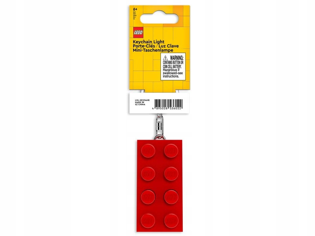 Lego Brelok Latarka Led Klocek czerwony