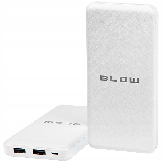 

Blow PowerBank 20000mAh 2xUSB Led Biały Slim