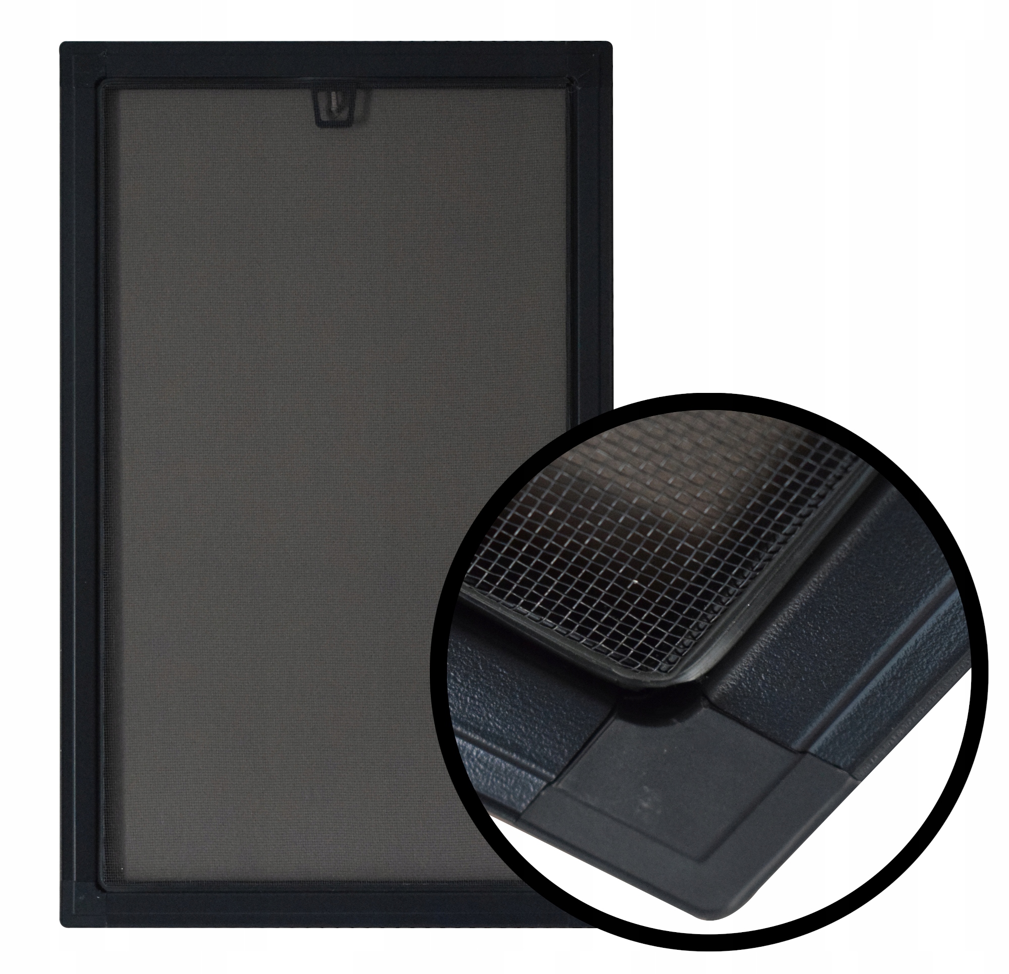 

Moskitiera do okna 80x120 rama antracyt okna Pcv