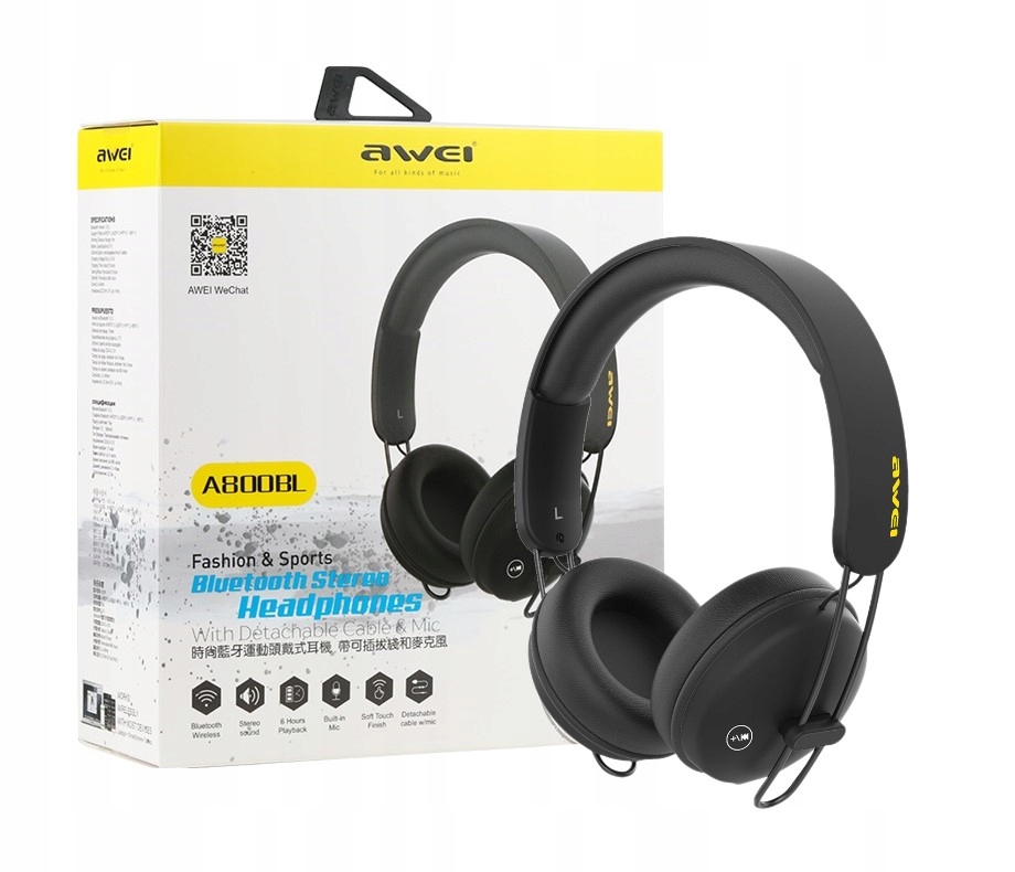 Słuchawki Awei A800BL Bass Bluetooth czarne