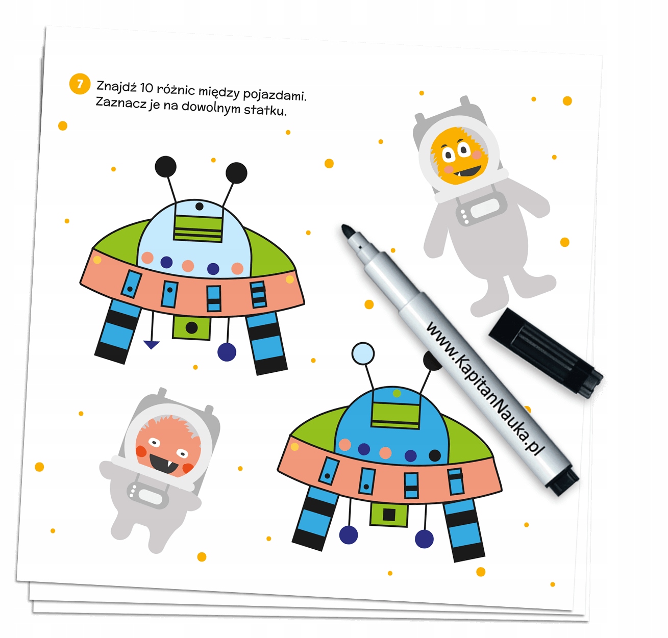 Kapitan Nauka BAZGRAKI W KOSMOSIE 3-6 lat Gatunek Łamigłówki, zagadki i gry