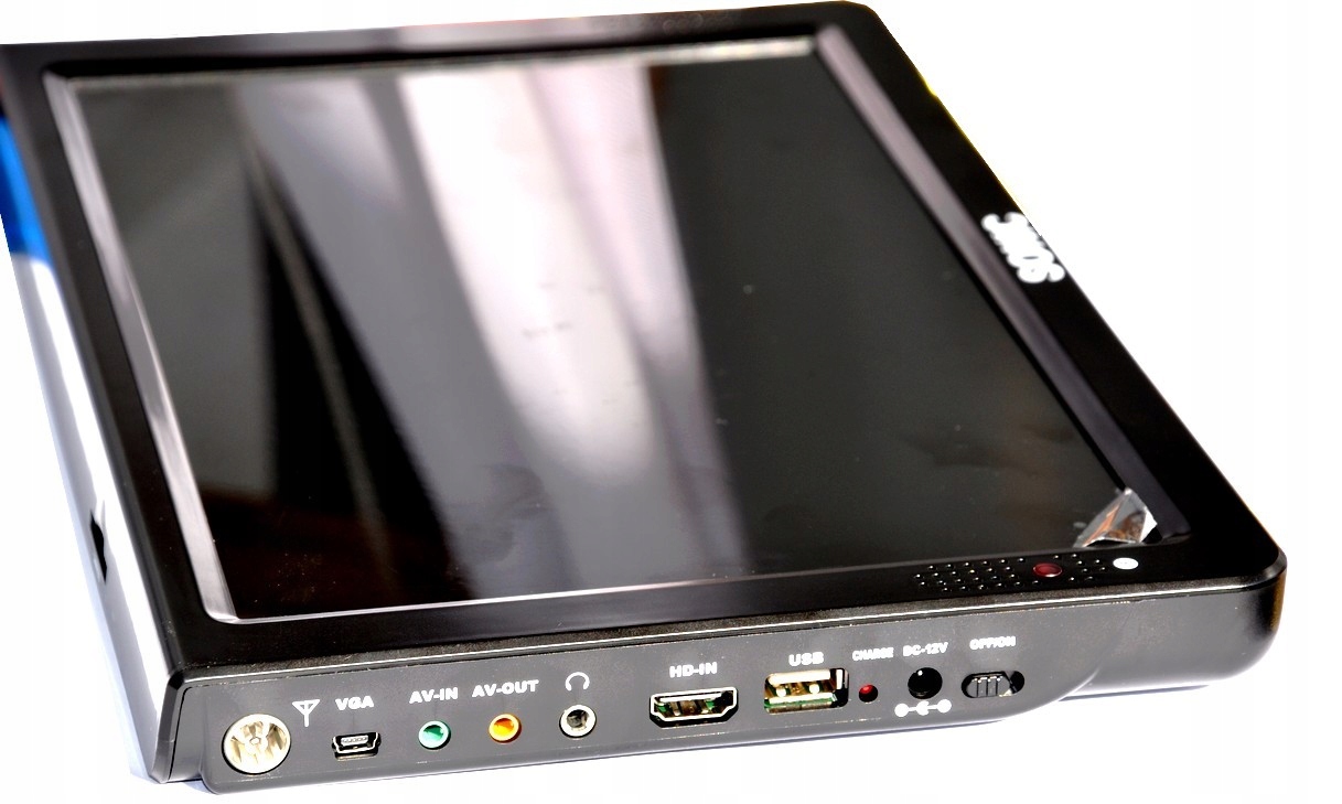 TELEWIZOR SAMOCHODOWY EKRAN LED FULL HD 12 DVBT-2 HEVC USB SD TIR 12V 230V Model TELEWIZOR PRZENOŚNY NVOX DVB12T HEVC DVBT2