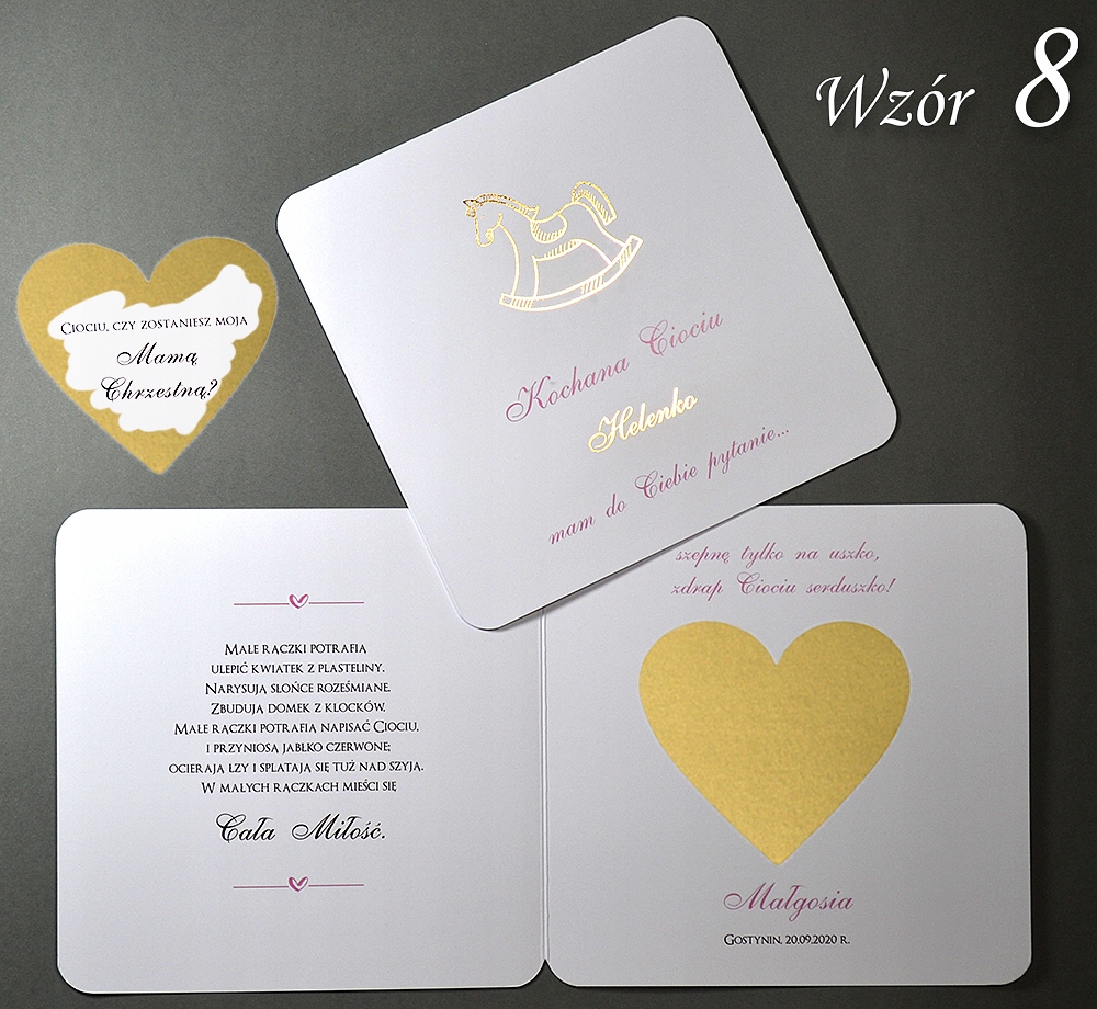 Prośba Pytanie dla Matki Chrzestnej - Zostaniesz Chrzestną PERSONALIZOWANA Liczba sztuk 1 szt.