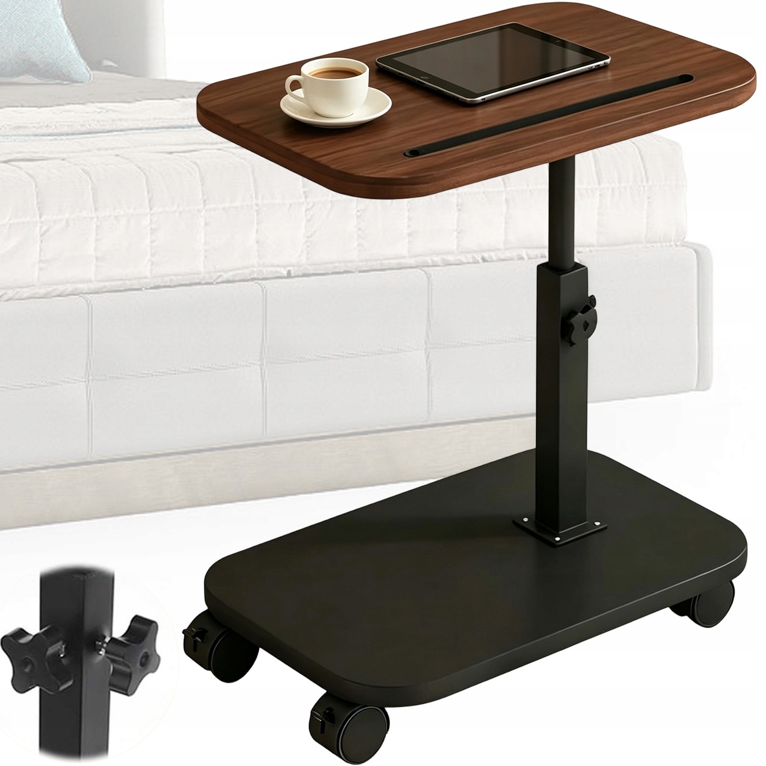 Stolek Pod Podstavec Pod Notebook Tablet K Posteli Nastavitelný 46-82 CM 360°