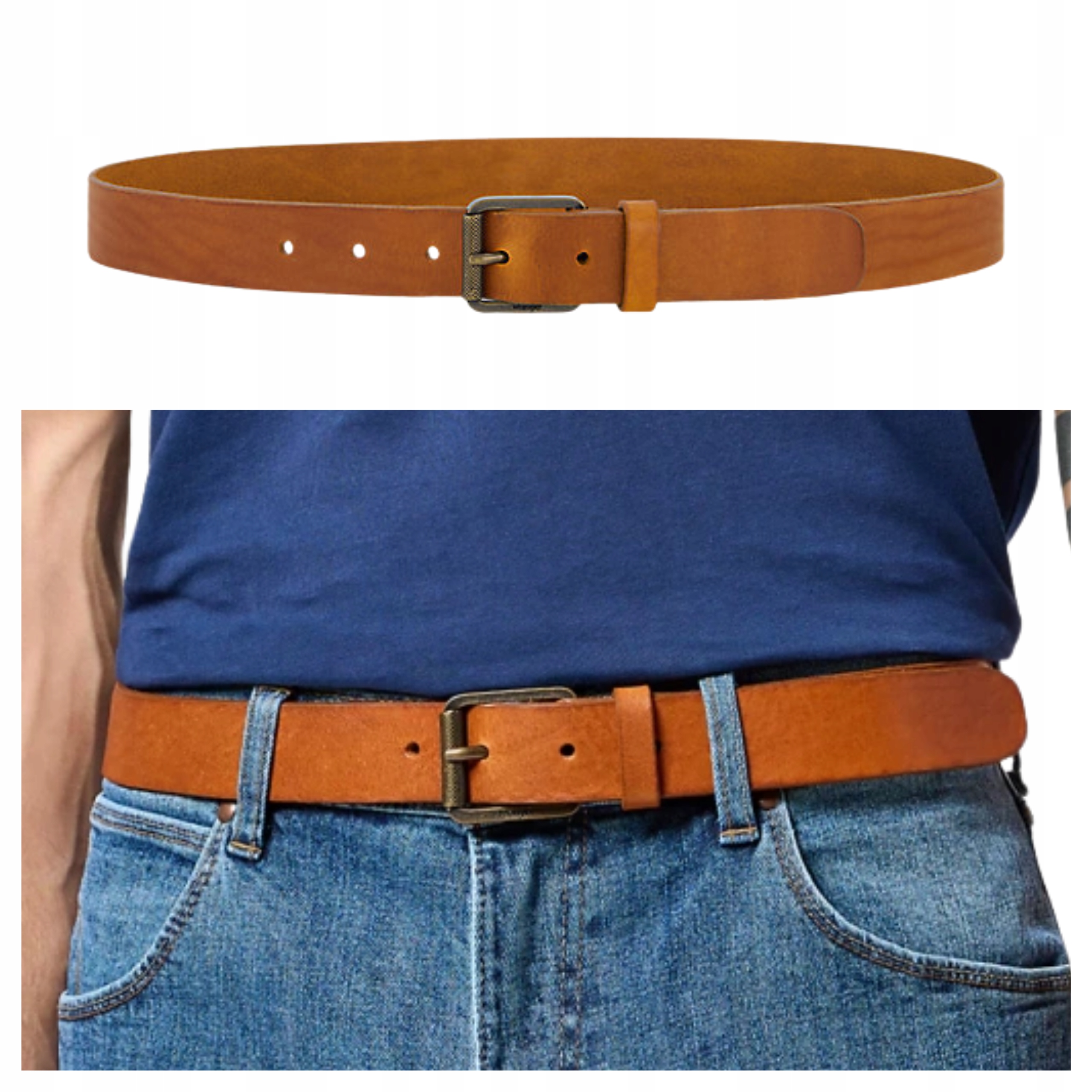 Pánský kožený Pásek Wrangler Classic Dárek pas 95 cm