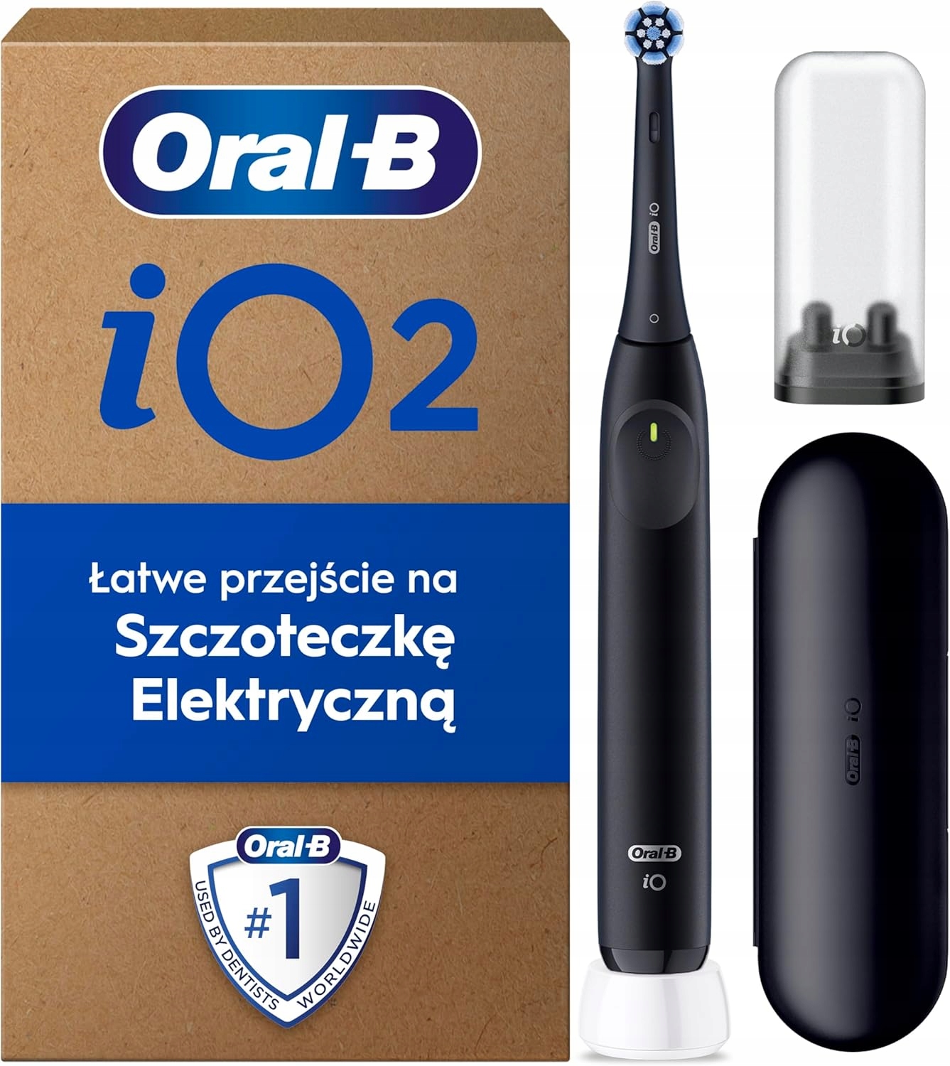 Oral-b IO2 Series 2 Szczoteczka Elektryczna Czarna 3 Tryby Etui Podróżne