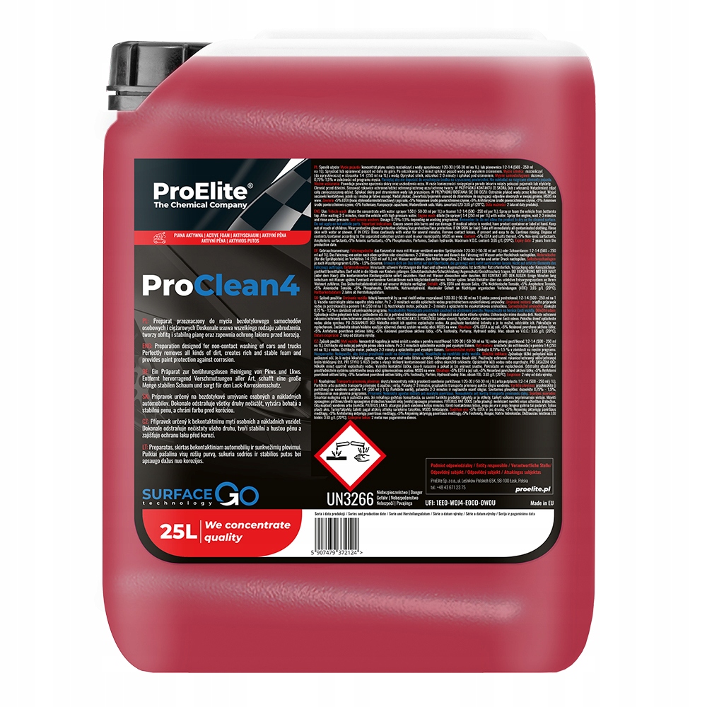 ProClean4 AKTYWNA PIANA DO MYCIA SAMOCHODÓW 25L ProElite Numer katalogowy producenta 4214