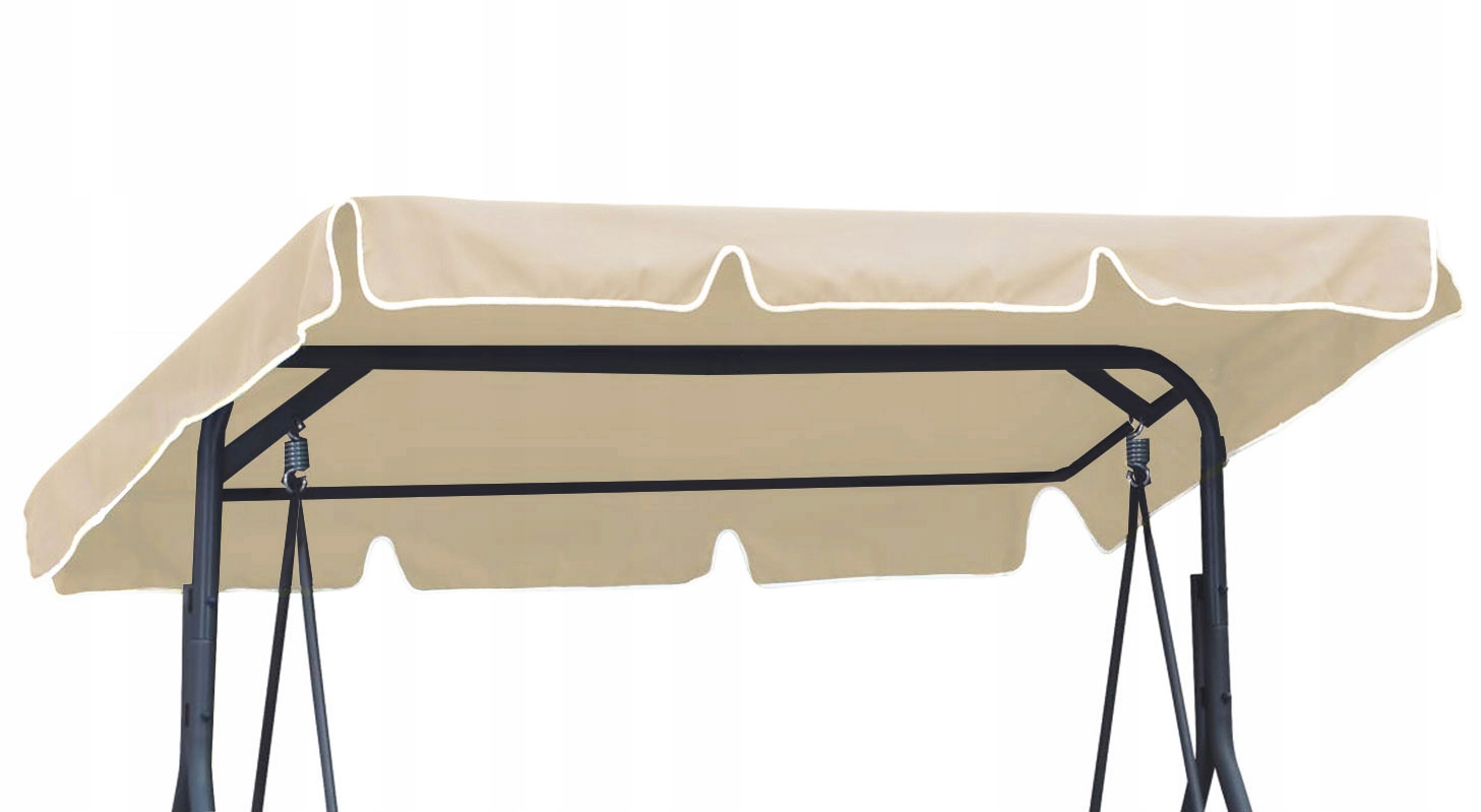 Daszek Dach na Huśtawkę Ławkę Ogrodową 230 x 120 cm Beżowy Kremowy
