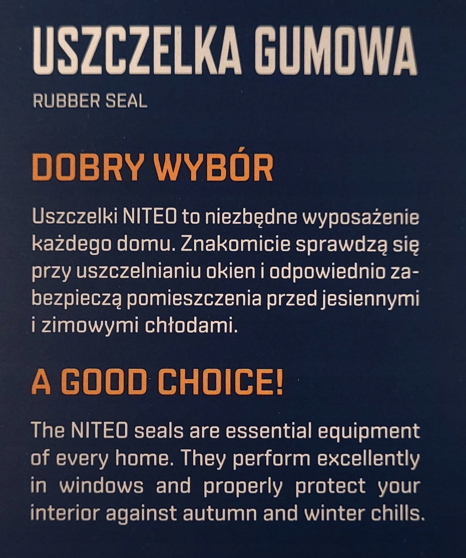 NITEO Uszczelka gumowa dł. 8m 9x5,5mm profil P Kolor biały