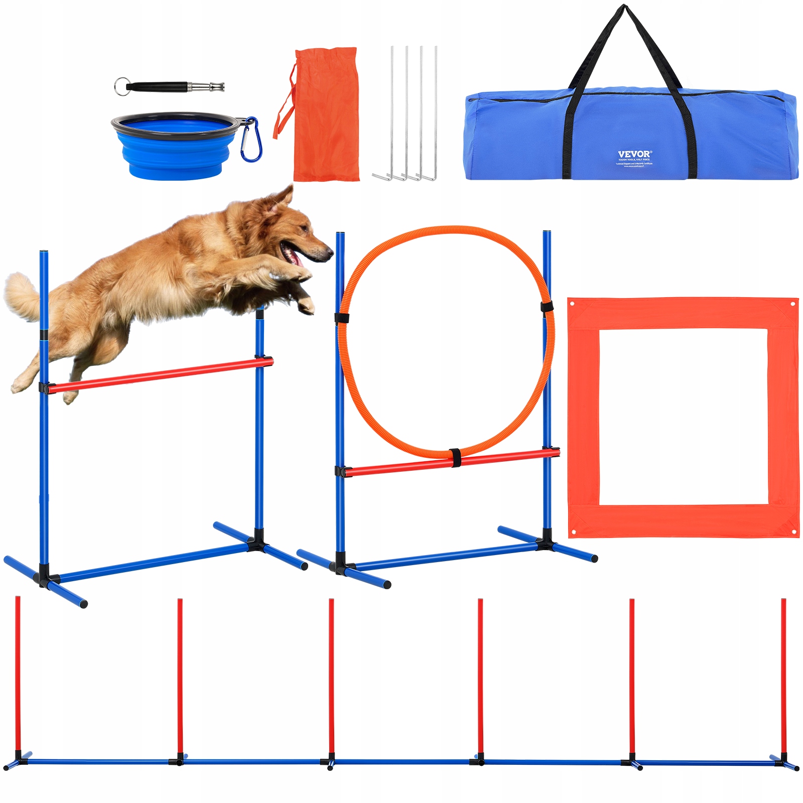 Vevor Sprzęt do treningu zwinności (Agility) dla psa, 4 elementy